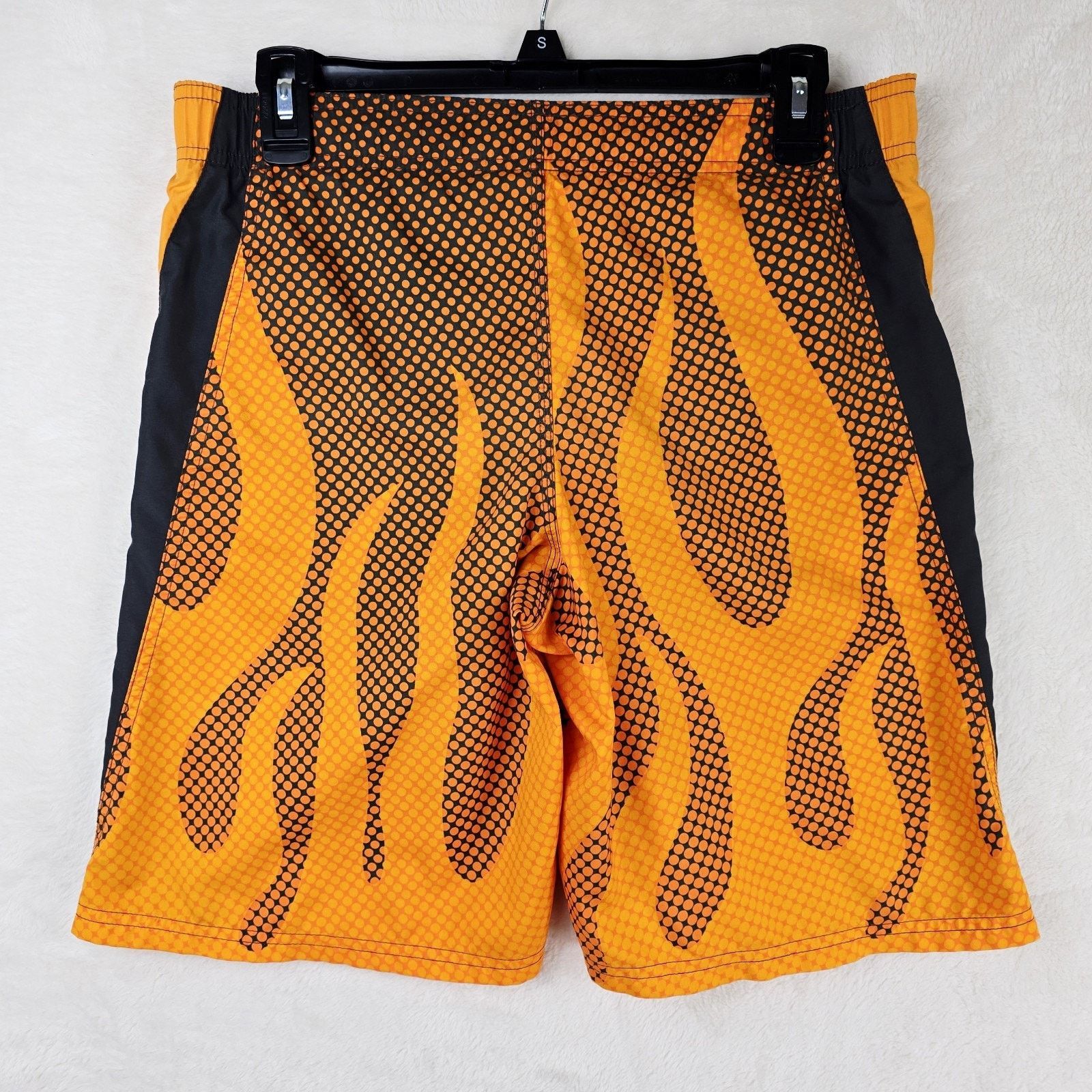 Nike Vintage Nike Flame Boardshorts Medium Orange Swim Trunks Size US 31 - 10 Thumbnail