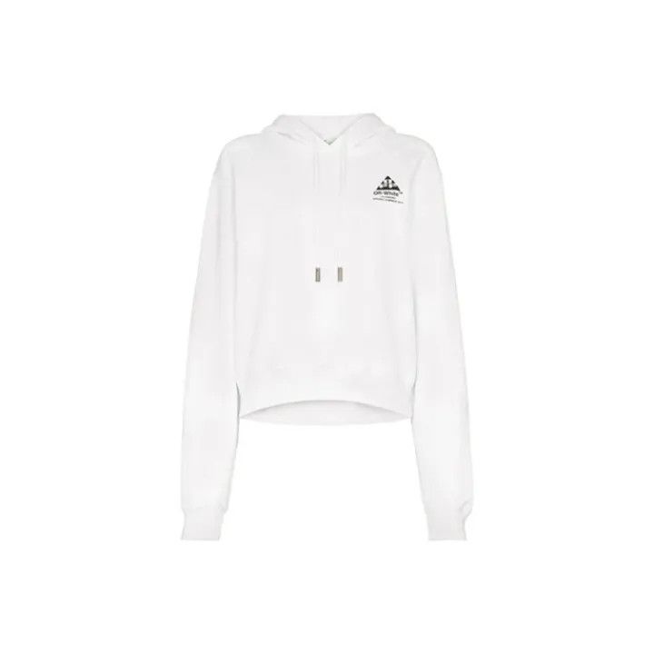 Off-White Off-White Logo Print Loose Hoodie for Women 0079 Size L / US 10 / IT 46 - 1 Thumbnail