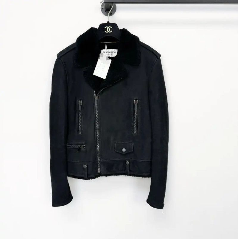 Yves Saint Laurent YSL Black Women's Coat Size S 0089 Size S / US 4 / IT 40 - 1 Thumbnail