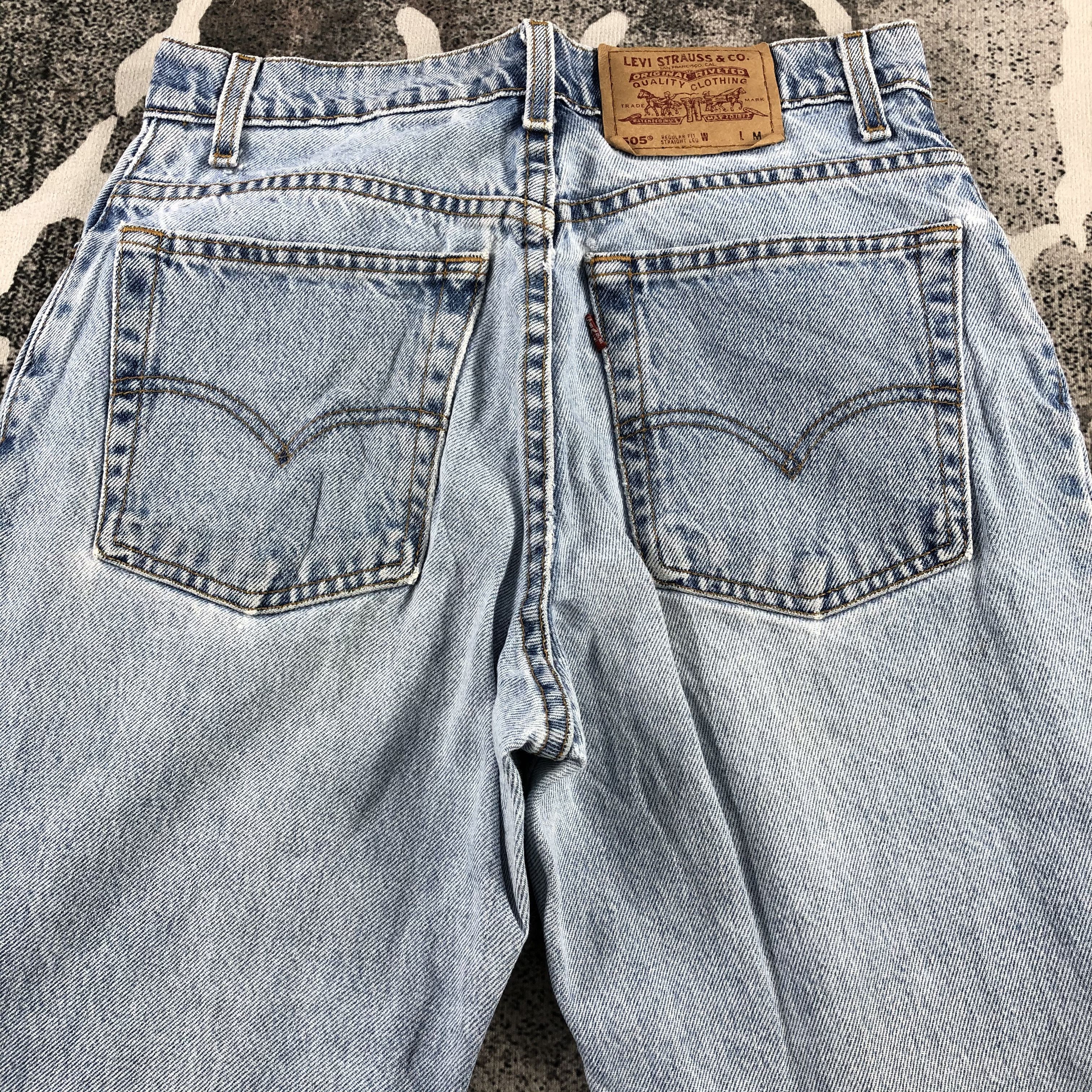 Levi's Vintage 90s Levis 505 Jeans Medium Wash Denim KJ940 Size US 29 - 4 Thumbnail