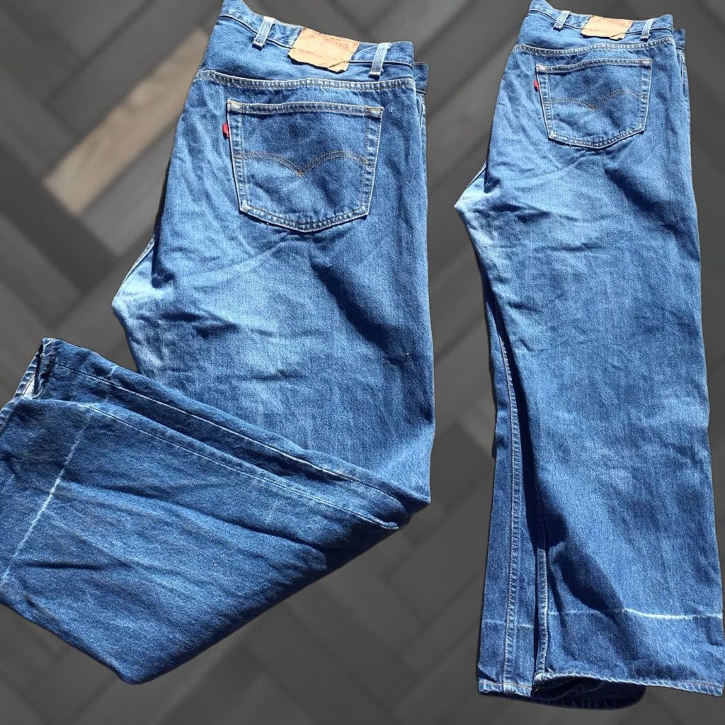 Vintage Vintage Levi’s Button Fly 501 Jeans Denim Blue 43 Waist 30 Inseam Made In USA Levi’s Jeans Rockabilly Mens Boys? Size US 43 - 1 Thumbnail