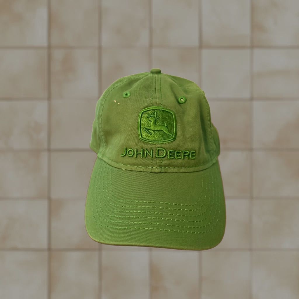John Deere John Deere Hat Green Adjustable Strapback Baseball Cap Mens- Adult Adjustable Green 100% Cotton Baseball Cap Outdoor Classic Dad Pattern Solid 90s? Size ONE SIZE - 1 Thumbnail