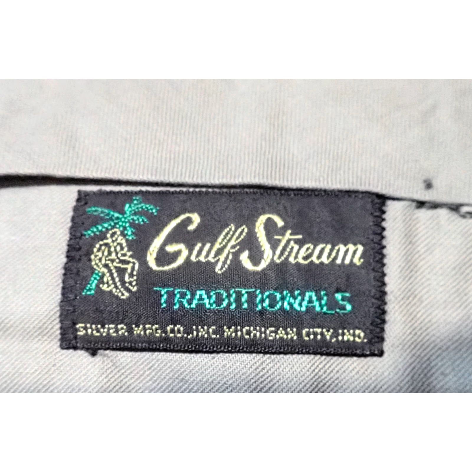 Vintage VINTAGE Sliver Mfg Co Gulf Steam Traditionals SHARKSKIN GREEN PANTS TROUSERS Slacks 34x28 Talon zip 1950s 60s Men Size US 34 / EU 50 - 3 Thumbnail