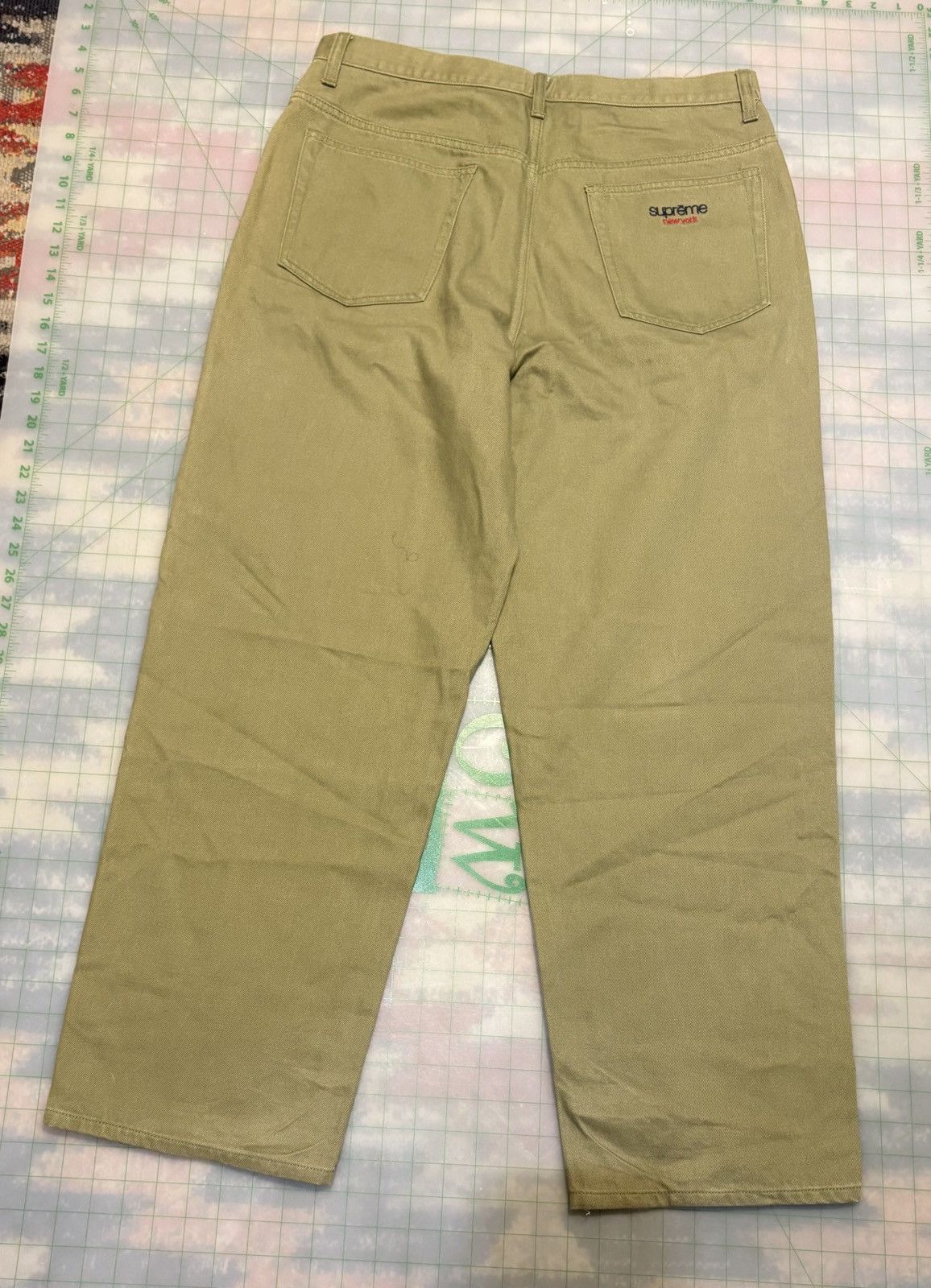 Supreme Supreme Olive Twill Pants w/Red Logo Tag Size US 32 / EU 48 - 3 Thumbnail