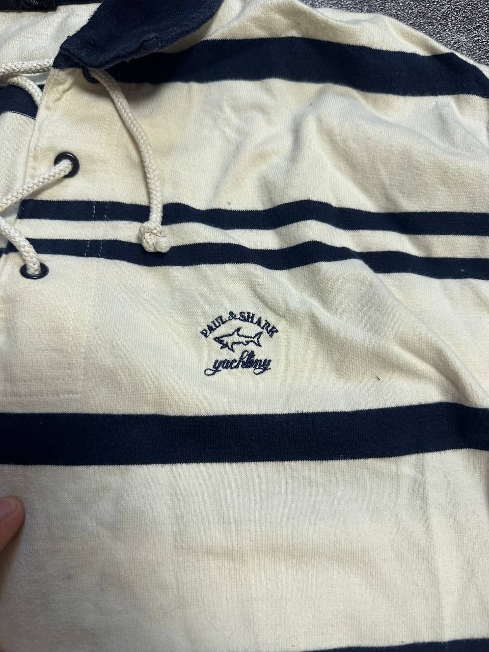 Paul & Shark × Vintage Vintage Paul Shark Rugby Polo Shirt 90s Size US L / EU 52-54 / 3 - 7 Thumbnail
