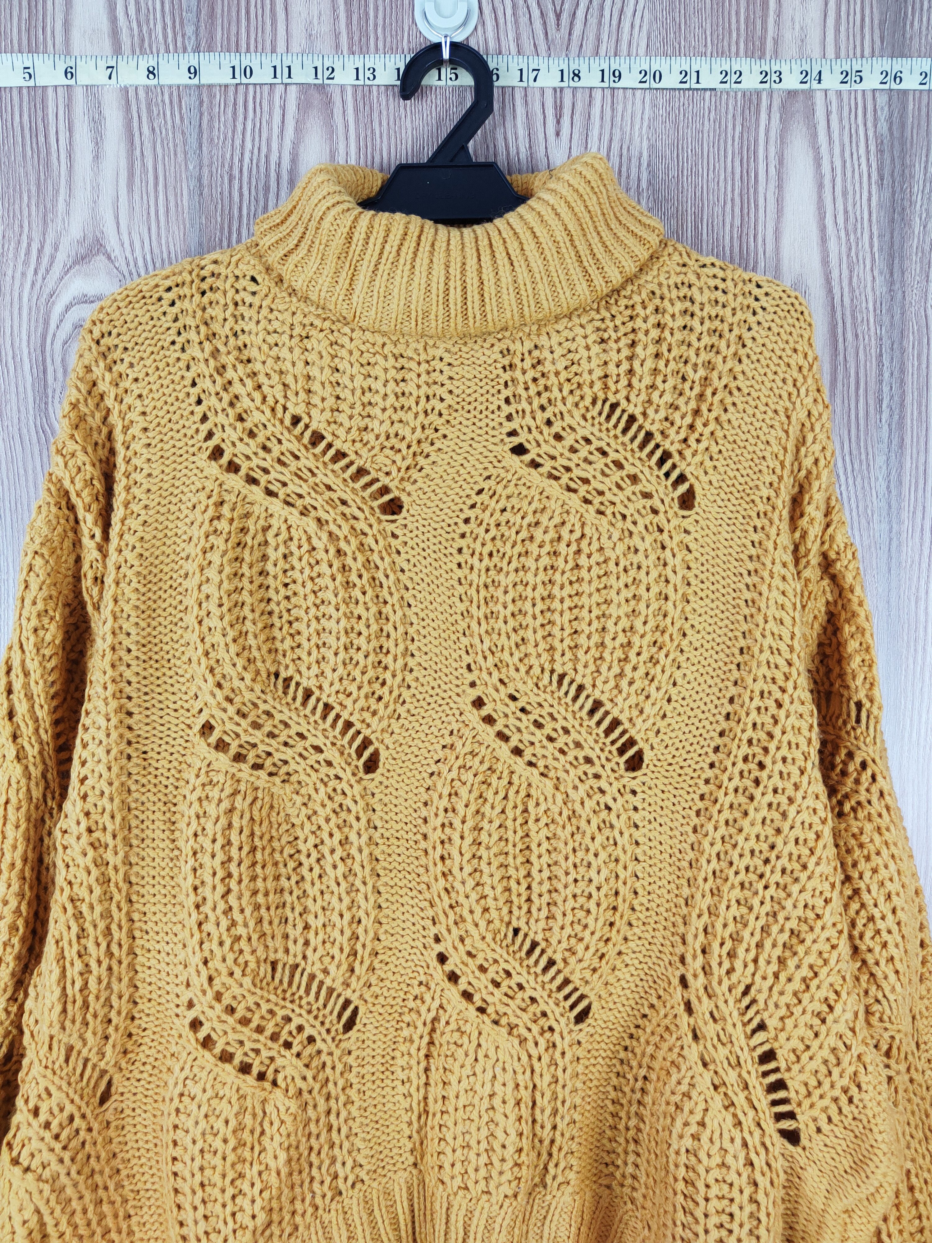 Japanese Brand H&M Mustard Knitwear crochet Sweatshirts #W312 Size M / US 6-8 / IT 42-44 - 2 Thumbnail