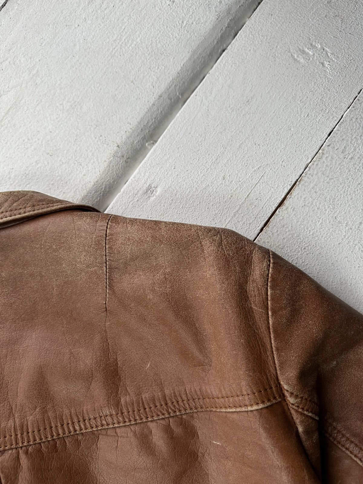 Vintage VNTG🚨 LEATHER JACKET LUXURY AVANT GARDE Y2K MOTO COWBOY Size US M / EU 48-50 / 2 - 13 Thumbnail