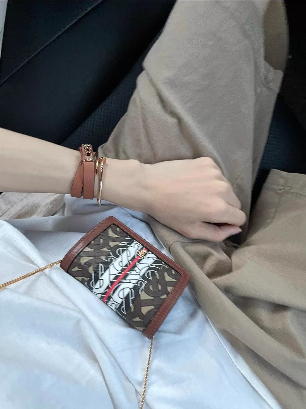 Hermes HERMES Mini Kelly Box Double Ring Bracelet Venezia Red Size ONE SIZE - 1 Thumbnail