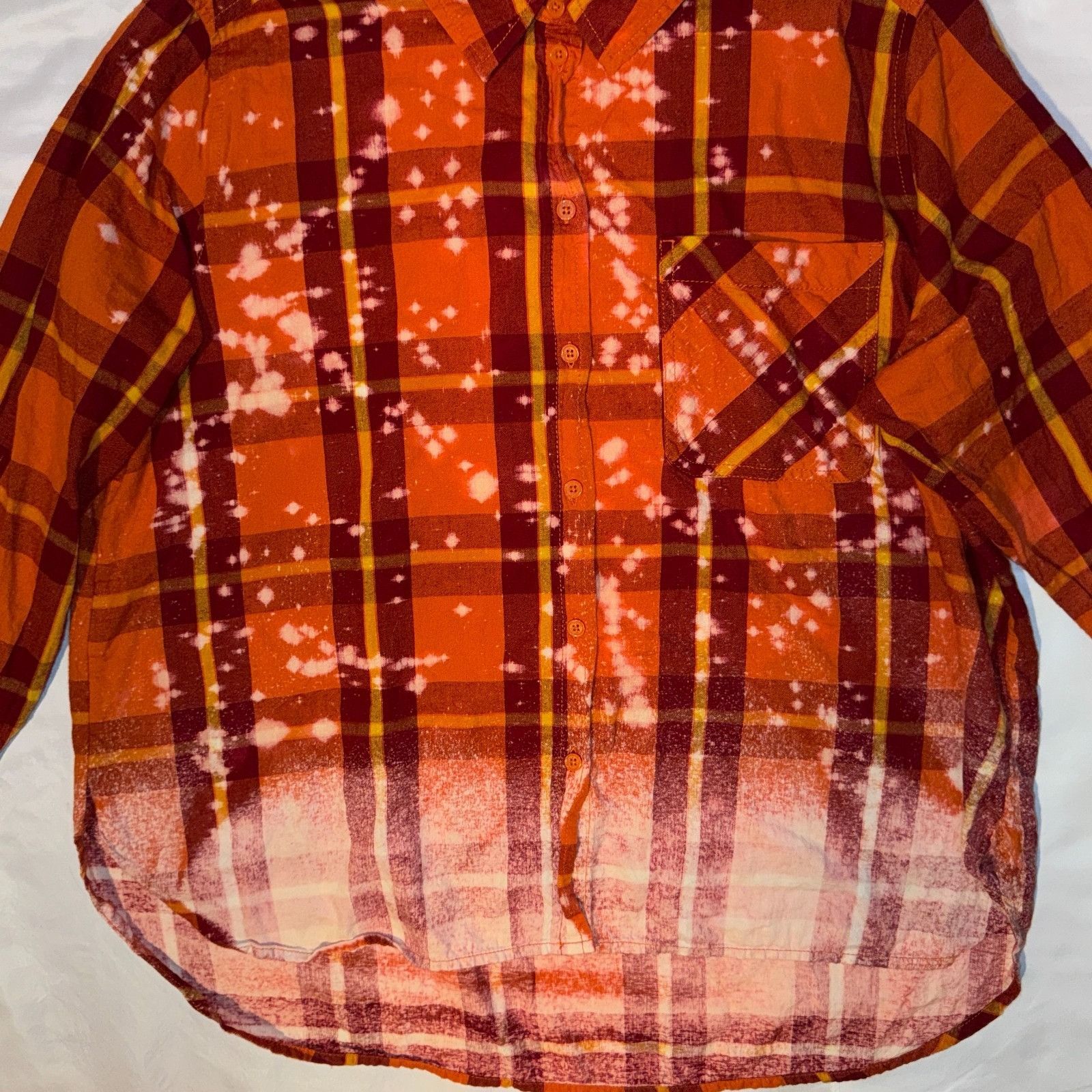 Other Quen British Rock Band Orange Plaid Shirt - XL Long Sleeve B Size XL / US 12-14 / IT 48-50 - 3 Thumbnail