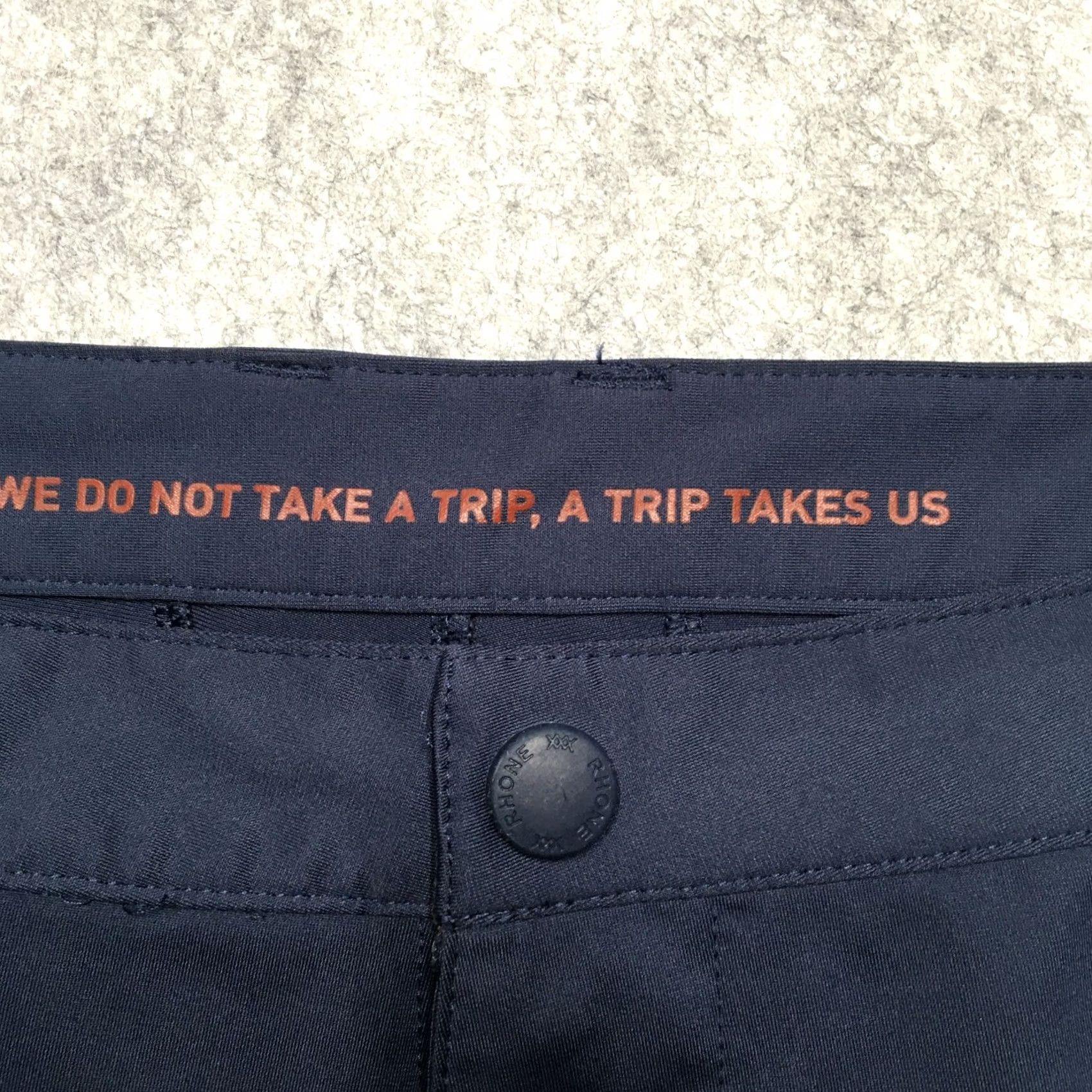 Rhone Rhone Mens Pants 34x28 Navy Blue Flat Front Athletic Chino Performance Moisture Wicking Logo Pockets Vintage: No Size US 34 / EU 50 - 5 Thumbnail