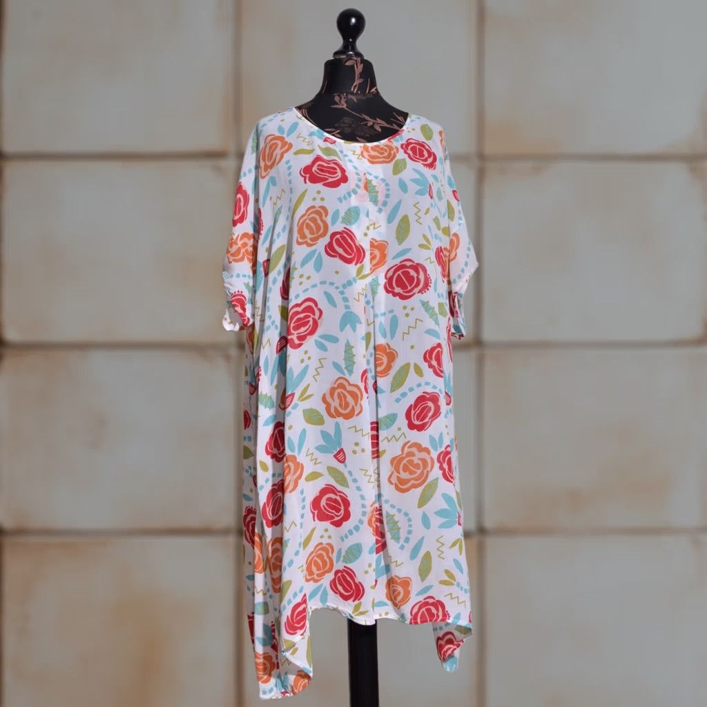 Vintage Gudrun Sjoden Womens Tunic Dress Viscose Floral Midi XL Multicoloured Dress Casual, Party/Cocktail Womens XL Viscose Floral Midi Size XL / US 12-14 / IT 48-50 - 1 Thumbnail