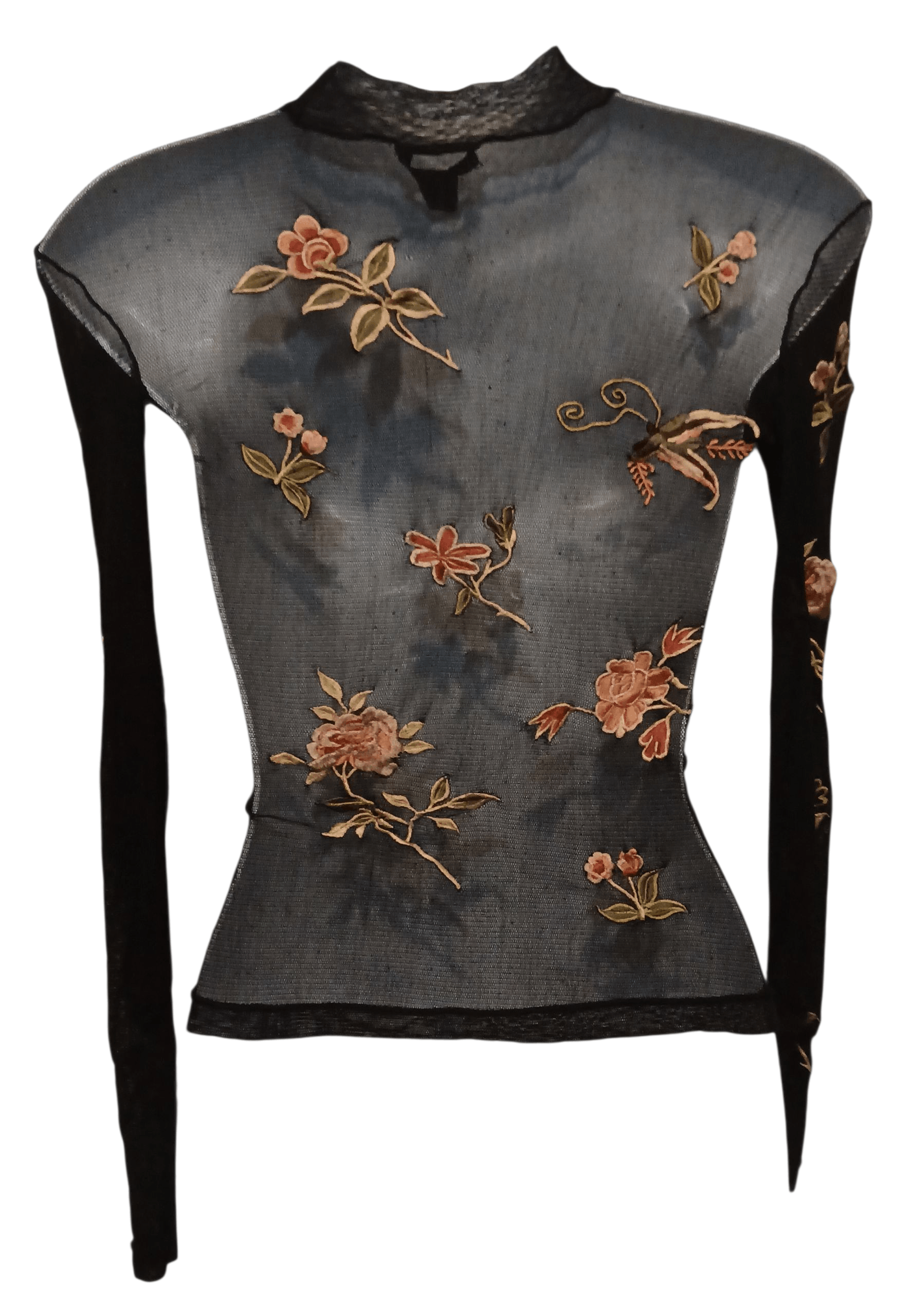 Vivienne Tam VIVIENNE TAM FLORAL EMBROIDERED MESH SHIRT Size M / US 6-8 / IT 42-44 - 6 Thumbnail