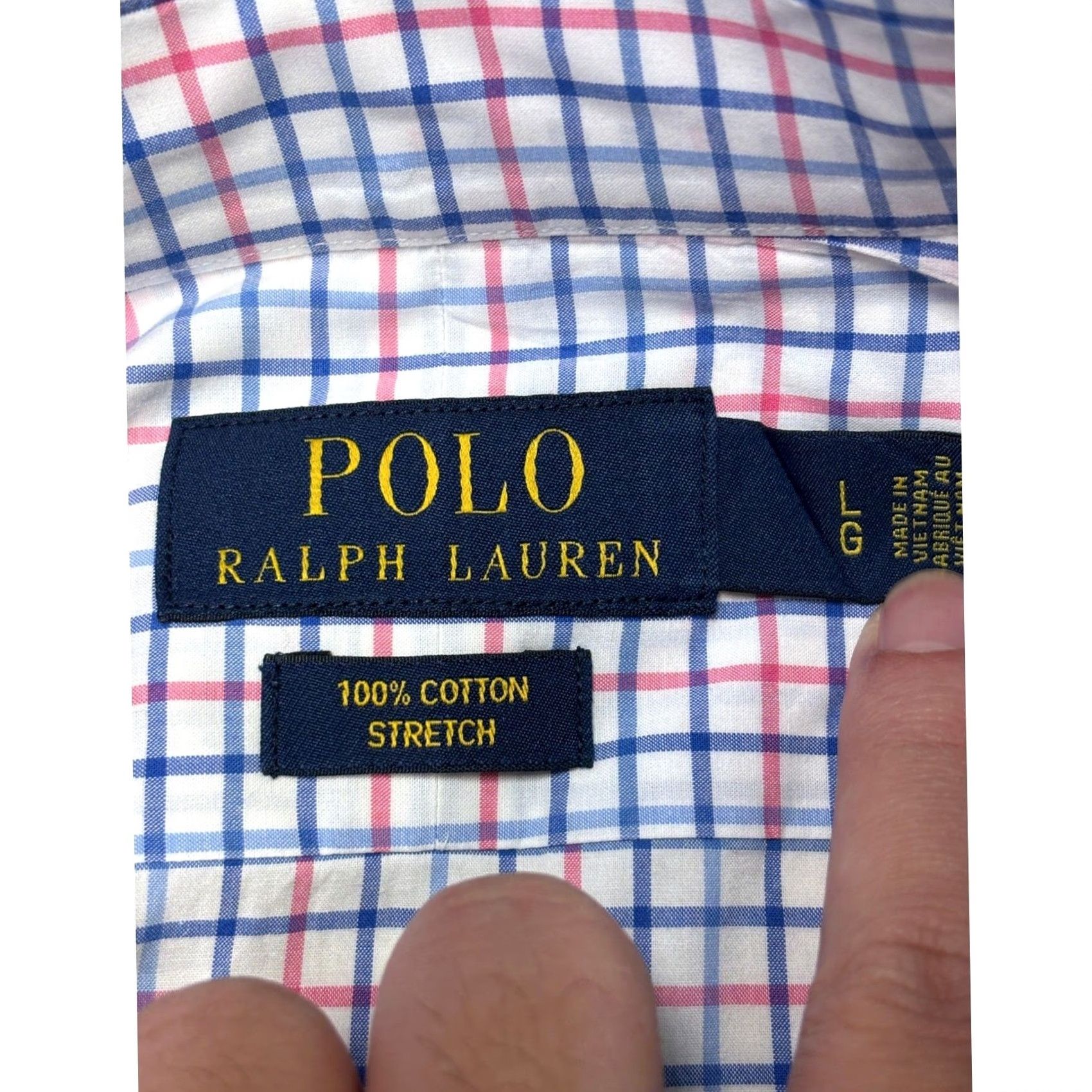 Polo Ralph Lauren Ralph Lauren Mens Button-Down Plaid Shirt Long Sleeve Classic Fit Size L White Size US L / EU 52-54 / 3 - 4 Thumbnail