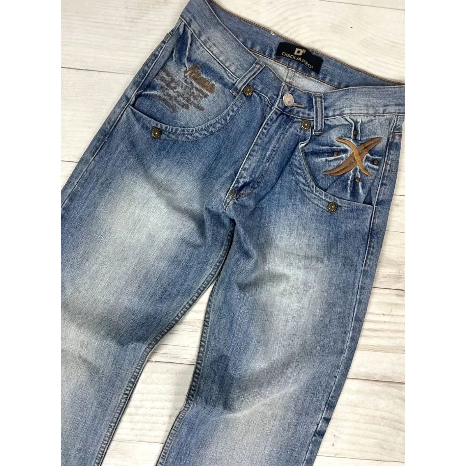Dsquared2 Dsquared2 Jeans Baggy Logo Blue Size 29x34 90s Mens Size US 29 - 3 Thumbnail