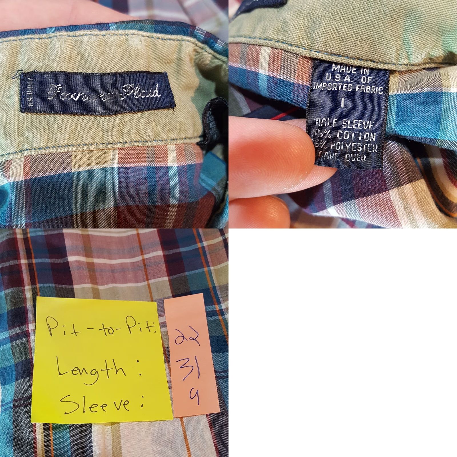 Gant VINTAGE GANT Plaid Collared Men's Size L Button-Up Shirt Short Sleeve Western Cowboy Size US L / EU 52-54 / 3 - 8 Thumbnail