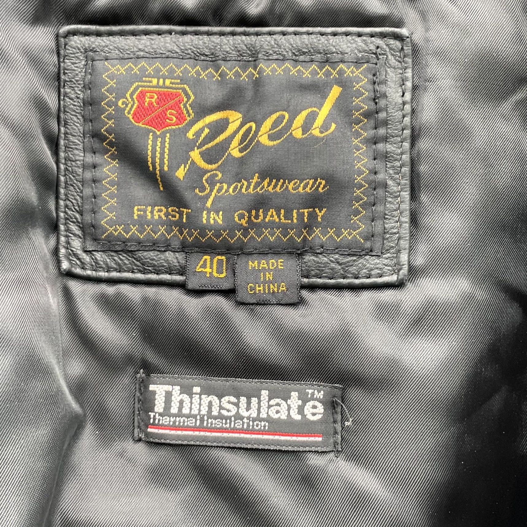 Vintage VINTAGE Reed 100% Leather Bomber Jacket Men's 40 Thinsulate Black Flight Moto Streetwear Jacket Black 40 Mens Size US XXS / EU 40 - 7 Thumbnail