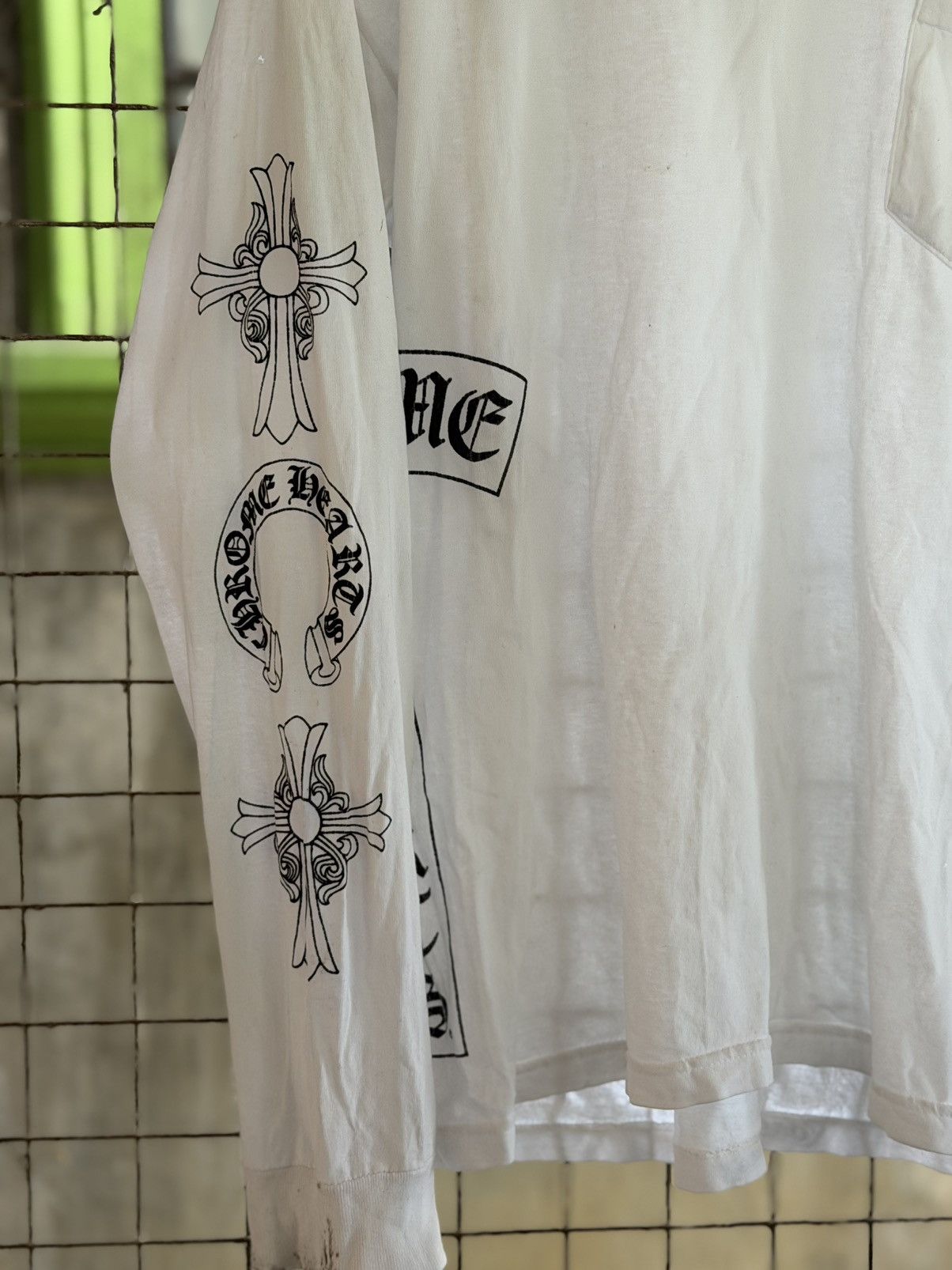 Chrome Hearts OG SOAP N WATER - THRASHED! 2000s TATTOO ARM Size US L / EU 52-54 / 3 - 3 Thumbnail