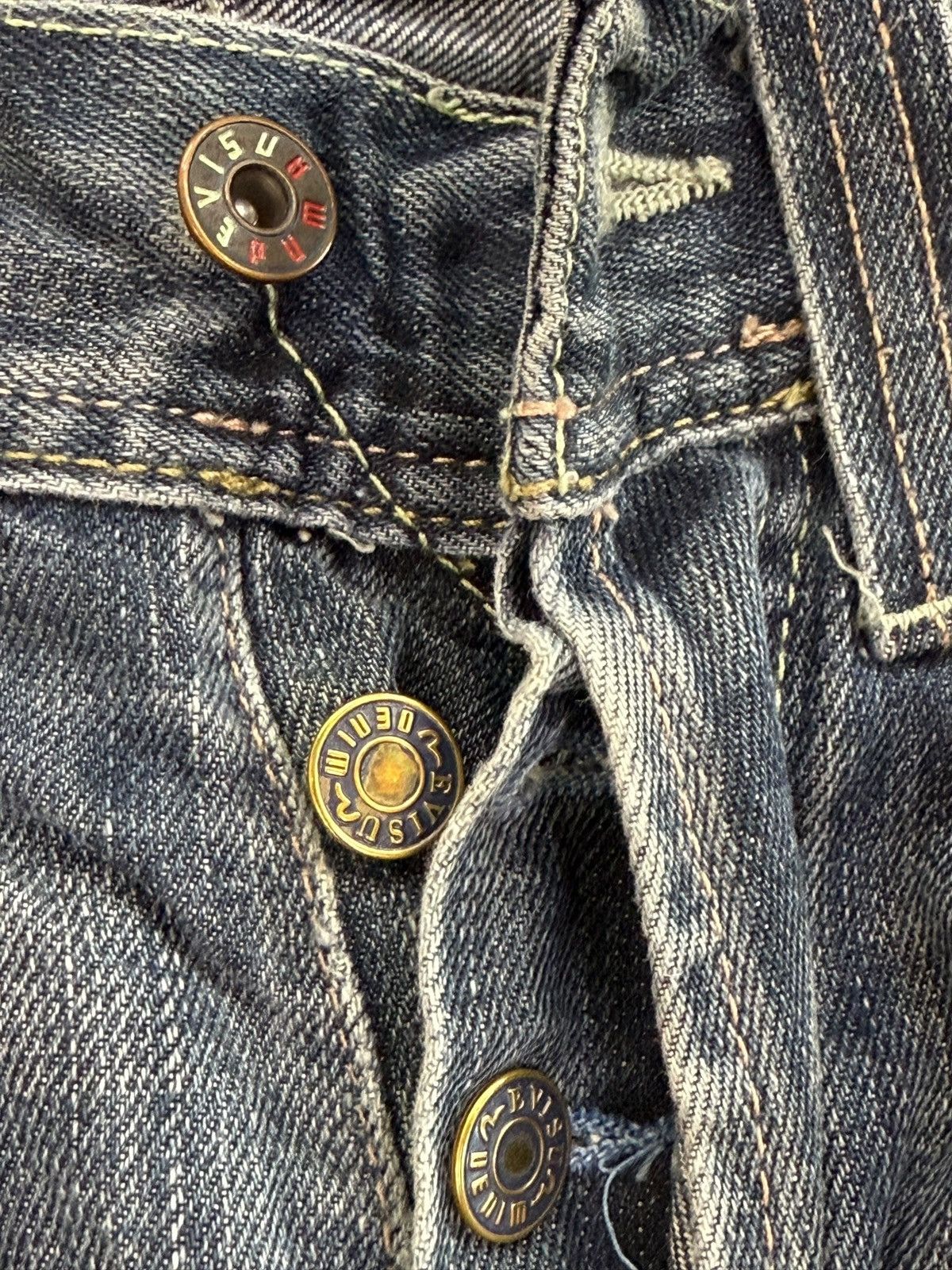 Evisu × Puma Evisu X Puma Buckle Back Faded Wash Denim Size US 33 - 6 Thumbnail