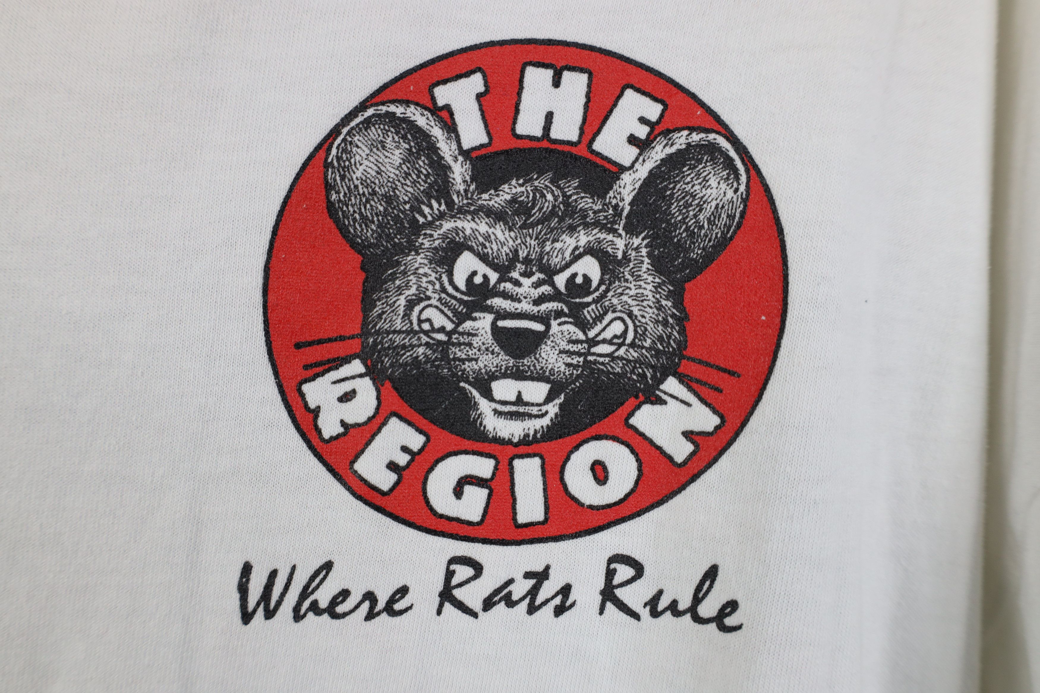Russell Athletic Vintage 90s Russell Athletic Where Rats Rule Worker T-Shirt Size US XL / EU 56 / 4 - 4 Thumbnail