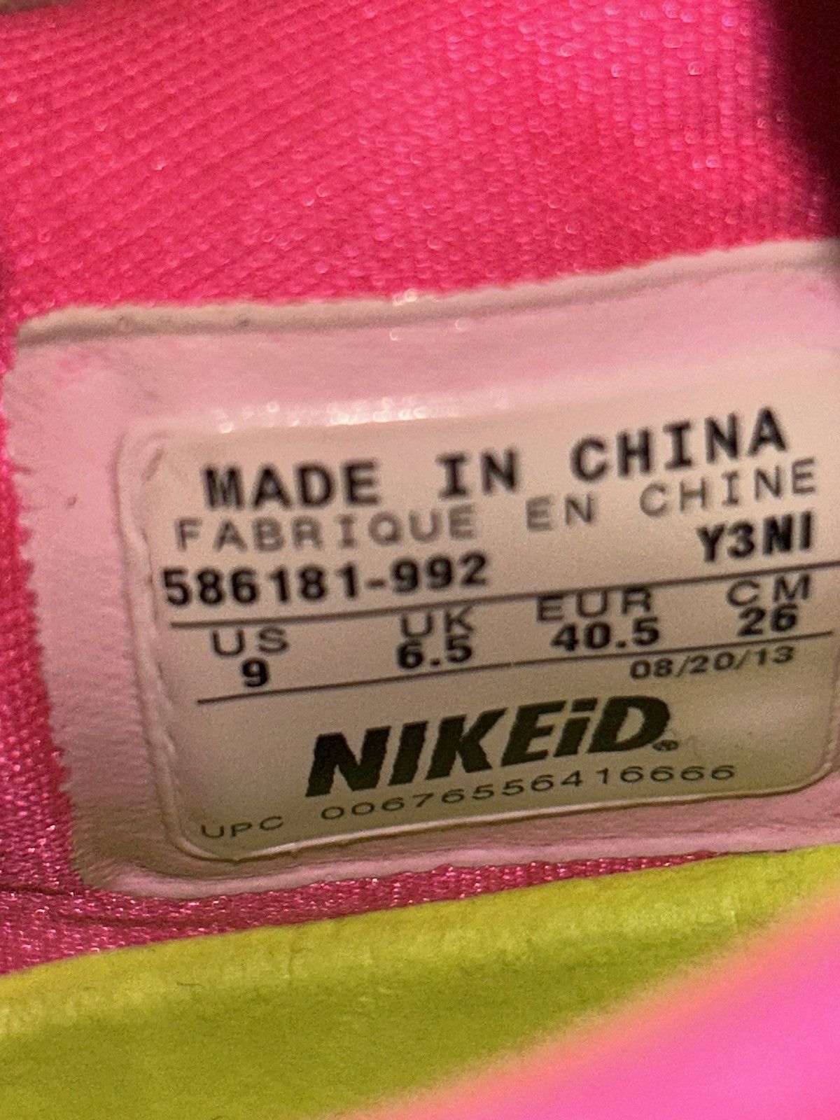 Nike Nike Zoom Kobe 8 iD South Beach 586181-992 size 7.5 nikeID Size US 7.5 / EU 40-41 - 10 Thumbnail