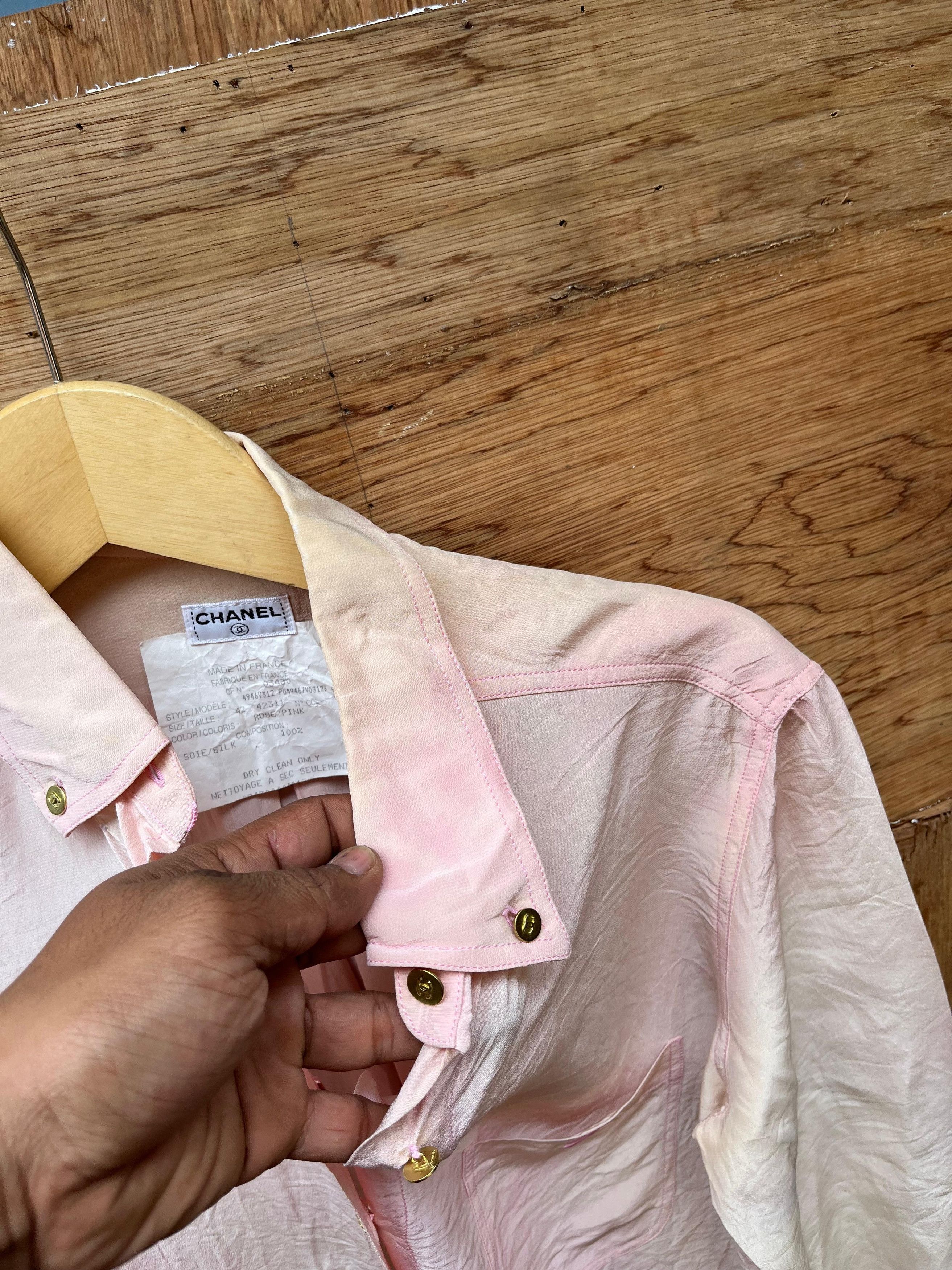 Chanel Vintage Chanel CC Pocket Button Ups Shirt Size M / US 6-8 / IT 42-44 - 8 Thumbnail