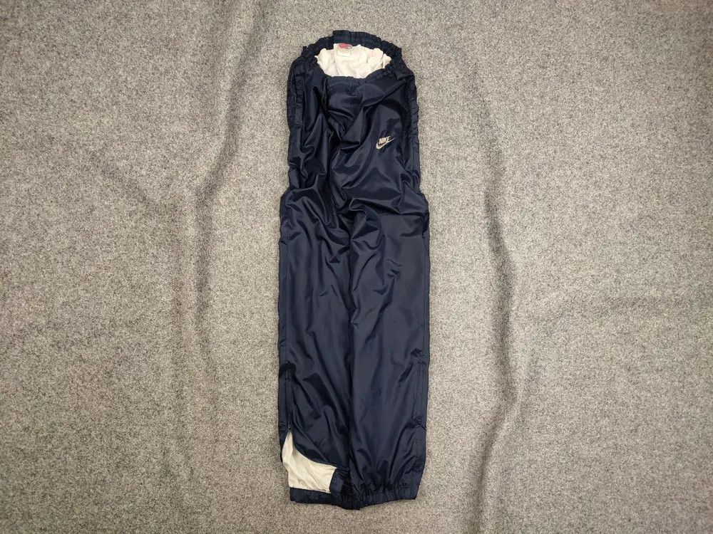 Nike Vintage 90s Nike Navy Nylon Track Pants Y2K Rare Retro Hype Size US 36 / EU 52 - 1 Thumbnail