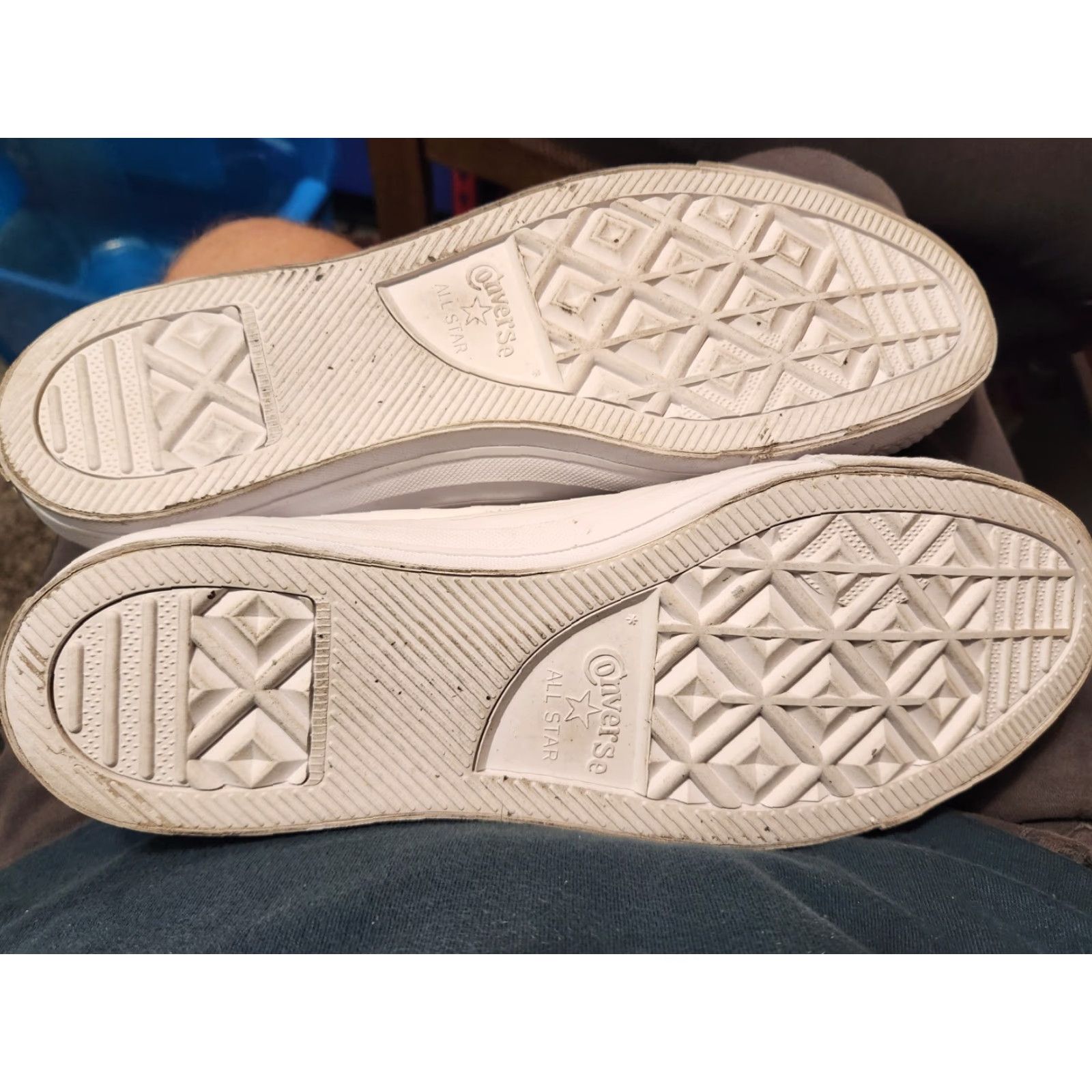 Converse Converse All-Star Chuck Taylor Hi Top Trainers Unisex Adults 11.5 Leather White Star Logo Size L / US 10 / IT 46 - 4 Thumbnail