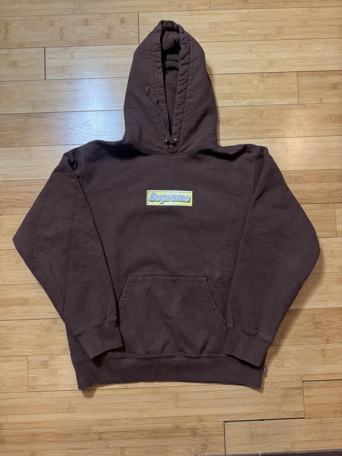 Supreme Bling Box logo Hoodie Brown - Size Medium