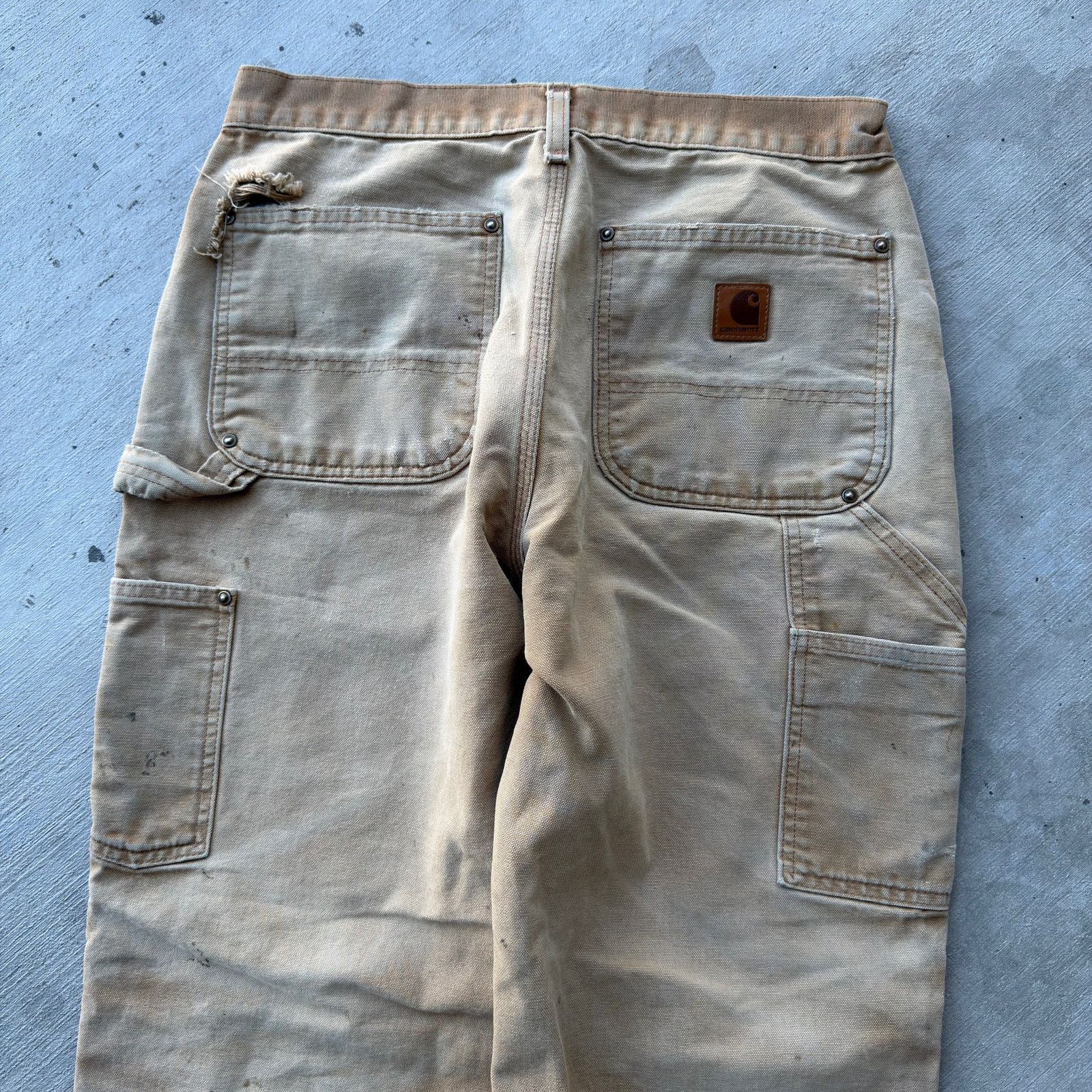 Carhartt × Vintage Vintage Y2K Carhartt brown double knee work carpenter pants Size US 29 - 6 Thumbnail
