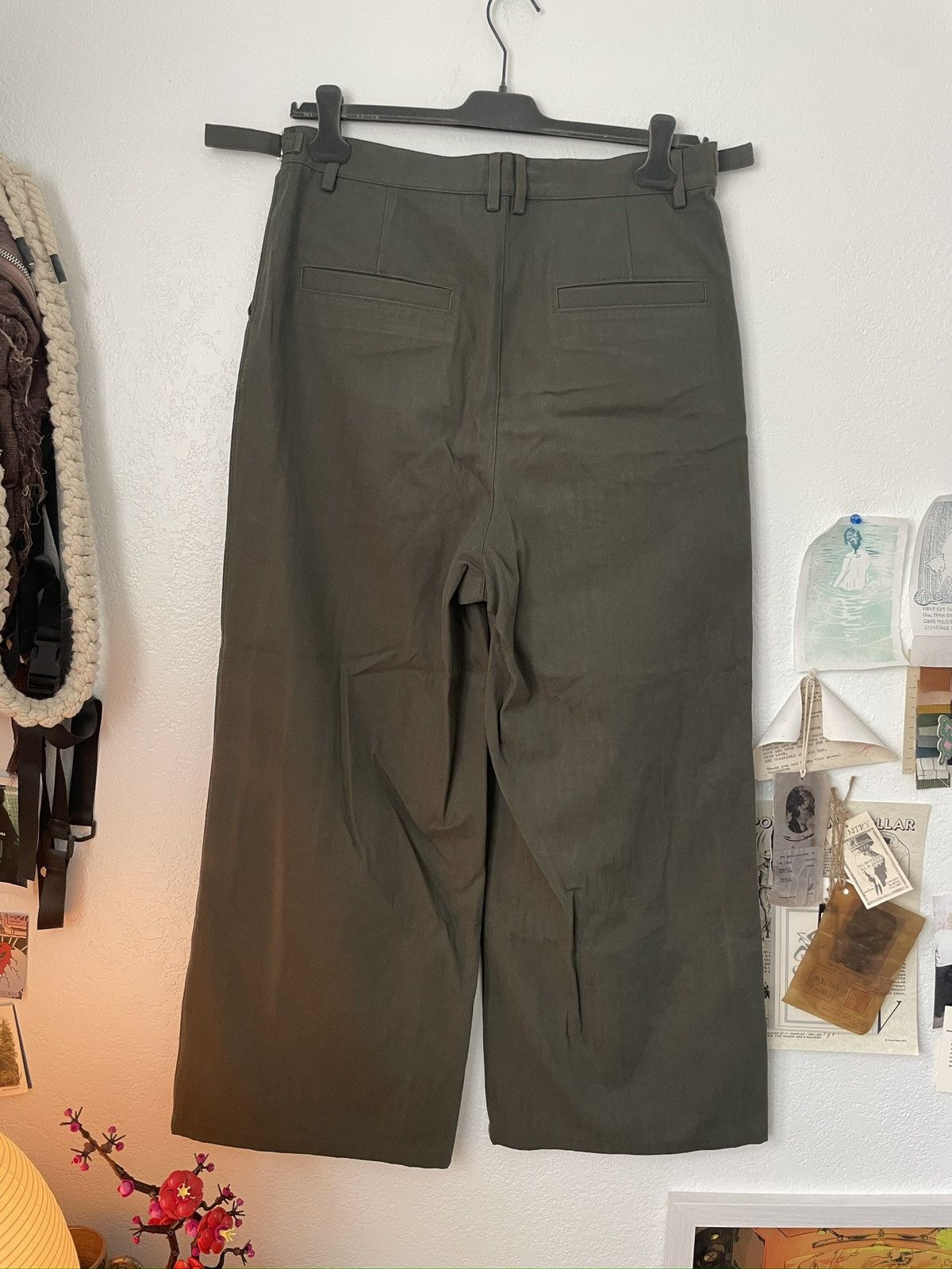 Japanese Brand Bleeding Indigo Green Wide Herringbone Fatigue Pants Size US 32 / EU 48 - 2 Thumbnail