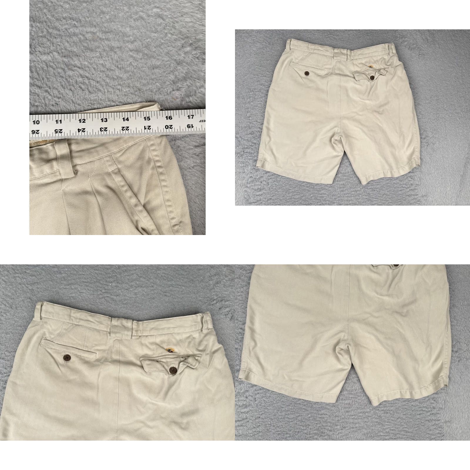 Tommy Bahama VINTAGE Tommy Bahama Shorts Mens 34 Khaki 100% Silk Pleated Relax Chino Casual Zip Fly Beige Beach 1990s Mens Size US 34 / EU 50 - 9 Thumbnail