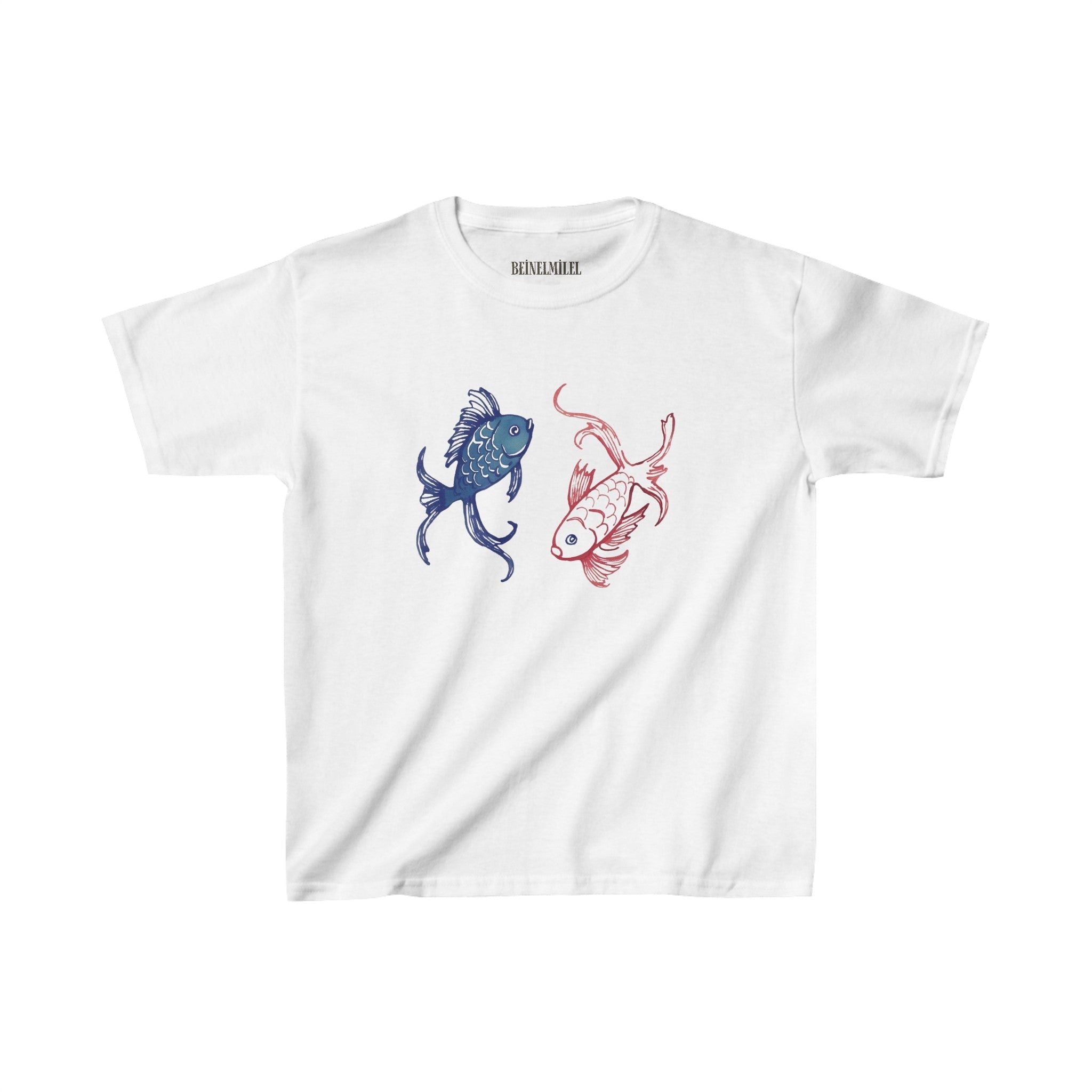 Designer Antique Fish - Baby Tee Size M / US 6-8 / IT 42-44 - 1 Thumbnail