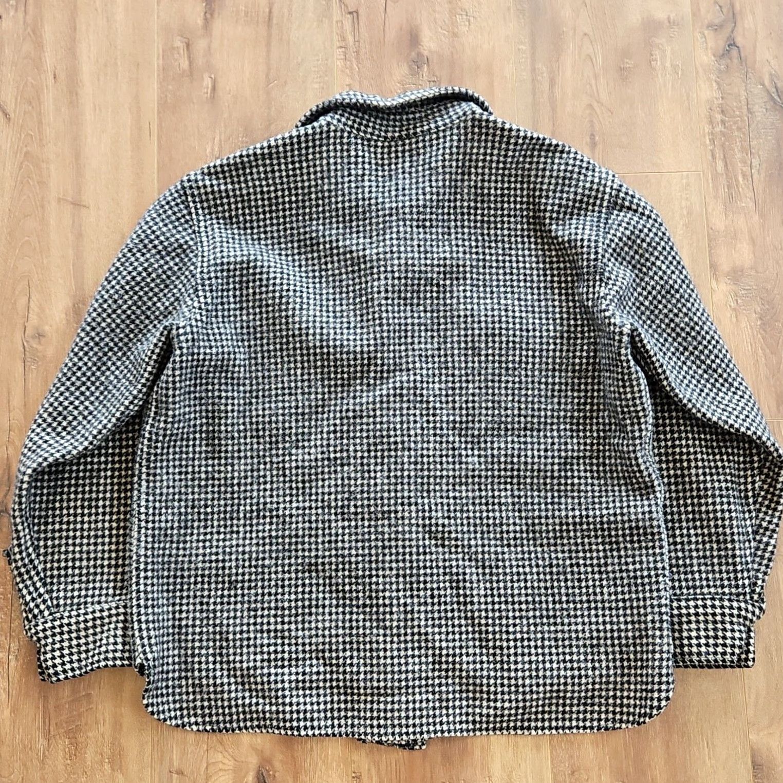 CO VINTAGE J.O. Ballard & CO Checkered Wool Mackinaw Malone Gray Black Jacket Shirt? Size US M / EU 48-50 / 2 - 7 Thumbnail