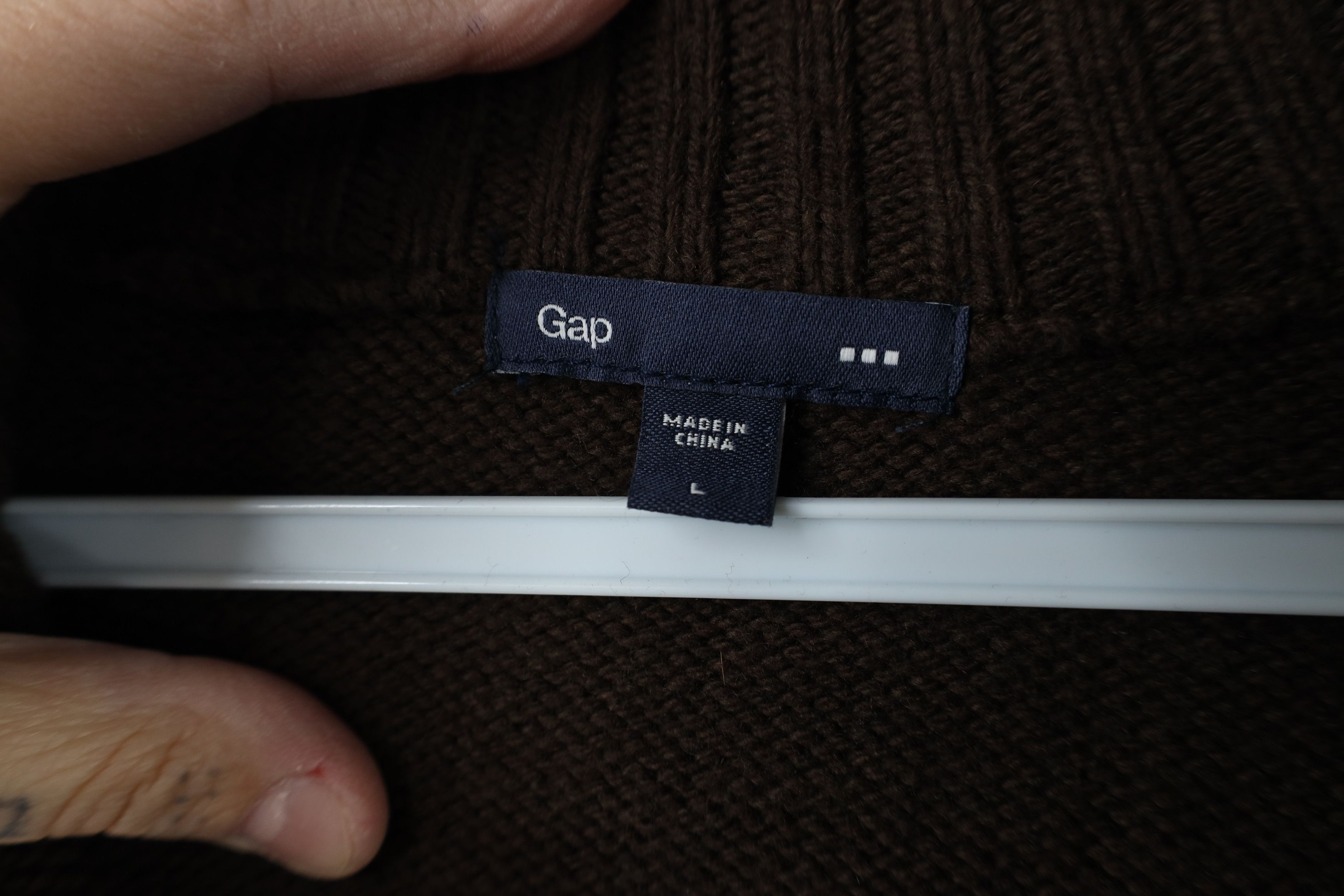 Gap Vintage Y2K Gap Patch Ribbed Knit Half Zip Pullover Sweater Size US L / EU 52-54 / 3 - 9 Thumbnail
