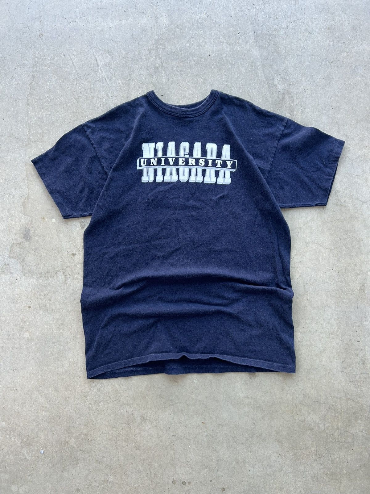 Champion × Vintage Vintage Champion Ringer Niagara University T Shirt Size US XXL / EU 58 / 5 - 1 Thumbnail