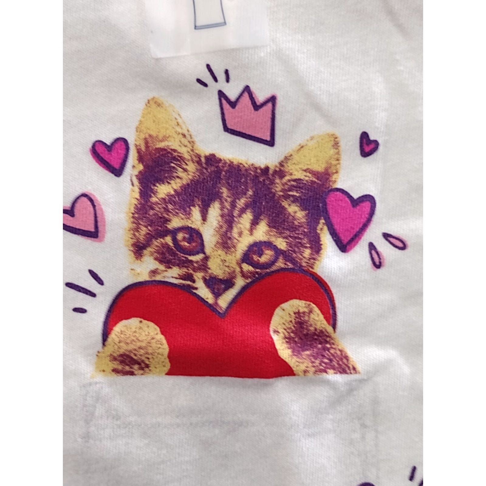 Old Navy Old Navy T-Shirt Women's XL White Kitten Love Graphic Crew Neck Short Sleeve Casual Pocket Size XL / US 12-14 / IT 48-50 - 3 Thumbnail
