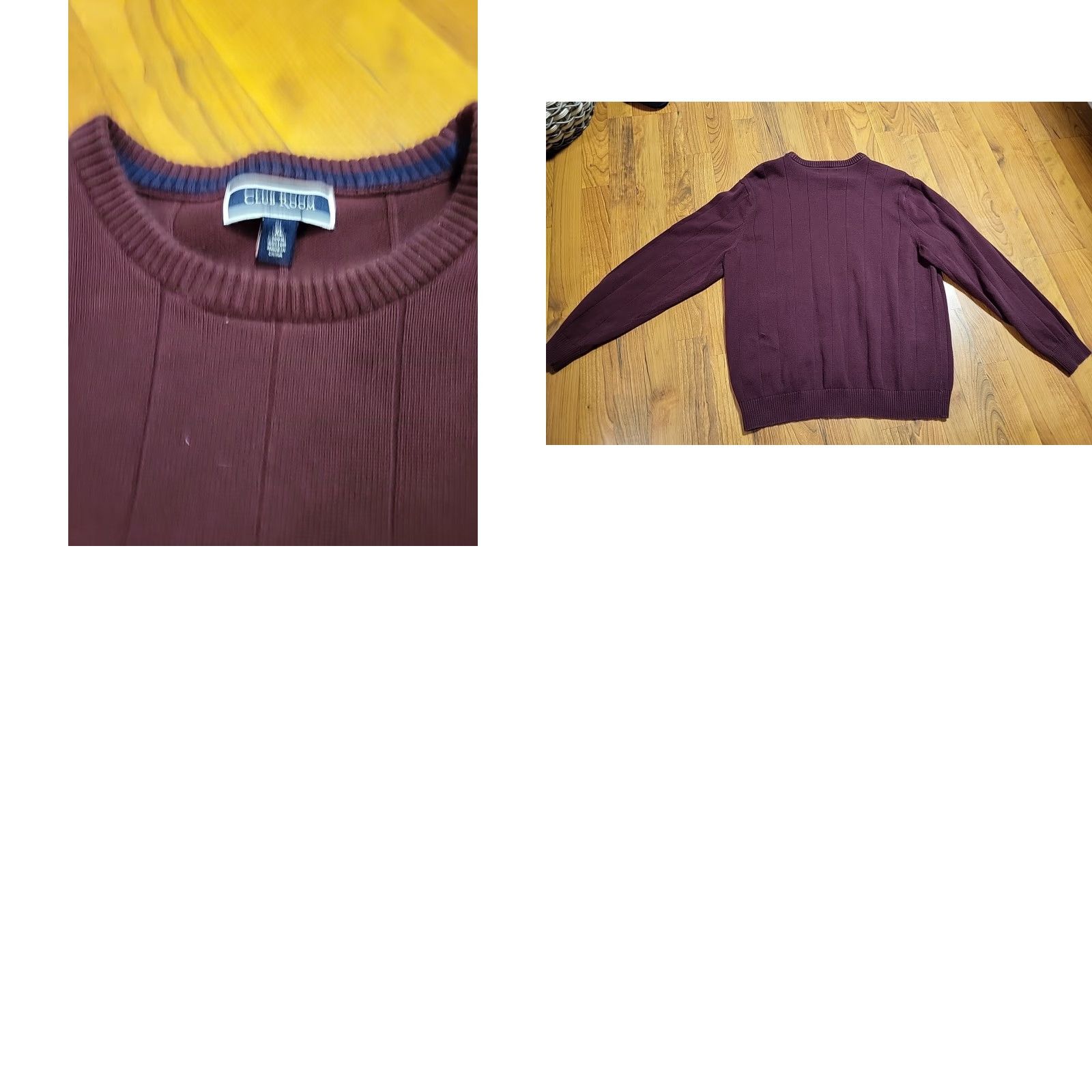 Club Room VINTAGE Club Room Pullover Cotton Sweater XL Burgundy 44" Chest Boho Mens 1990s Shirt Size US XL / EU 56 / 4 - 8 Thumbnail