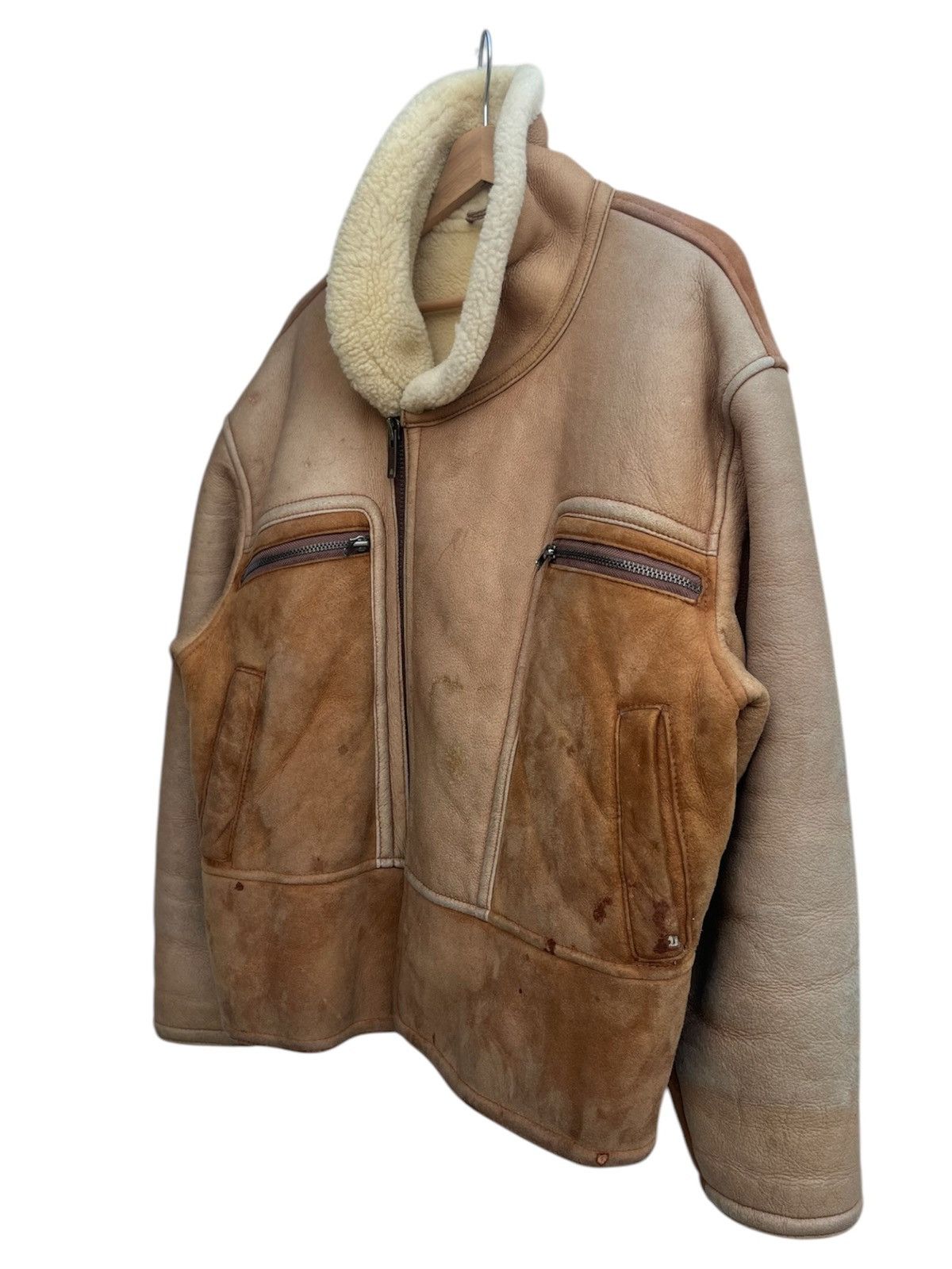 Genuine Leather × Japanese Brand × Leather Ohfesta Sheepskin Shearling Flight Jacket Size US M / EU 48-50 / 2 - 9 Thumbnail