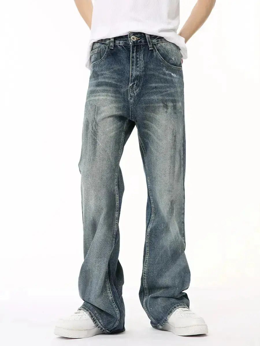 Japanese Brand Retro loose micro flared casual jeans Size US 32 / EU 48 - 2 Thumbnail