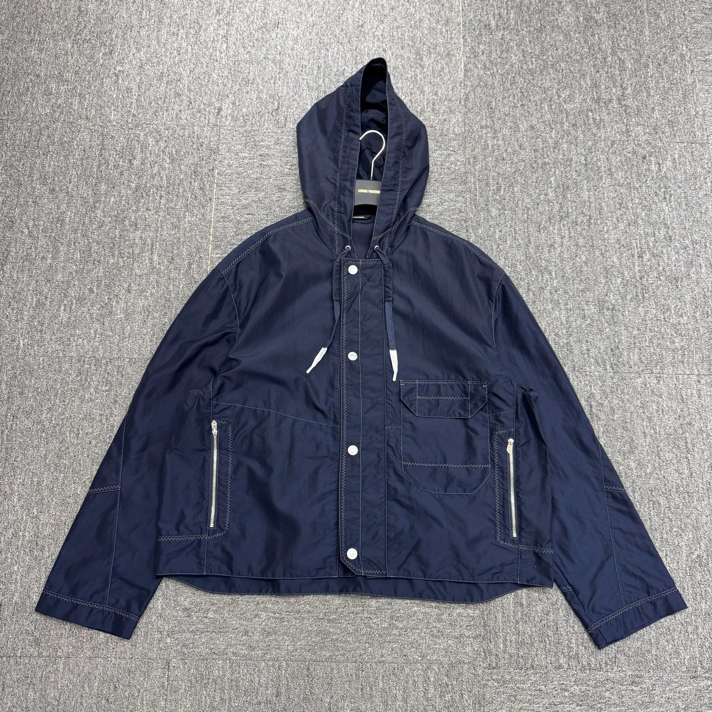 Hermes Hermes Navy Blue Pocketed Jacket 56 Size US XL / EU 56 / 4 - 1 Thumbnail