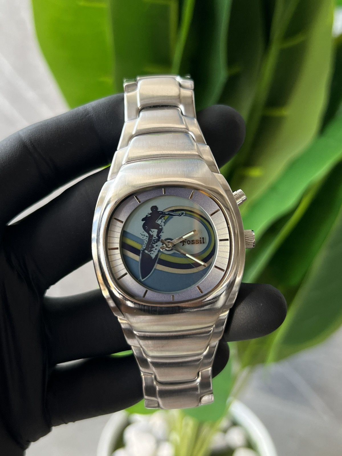 Fossil FOSSIL BIG TIC(JR-8292)TRICK NUMBER RED FRAME WATCH