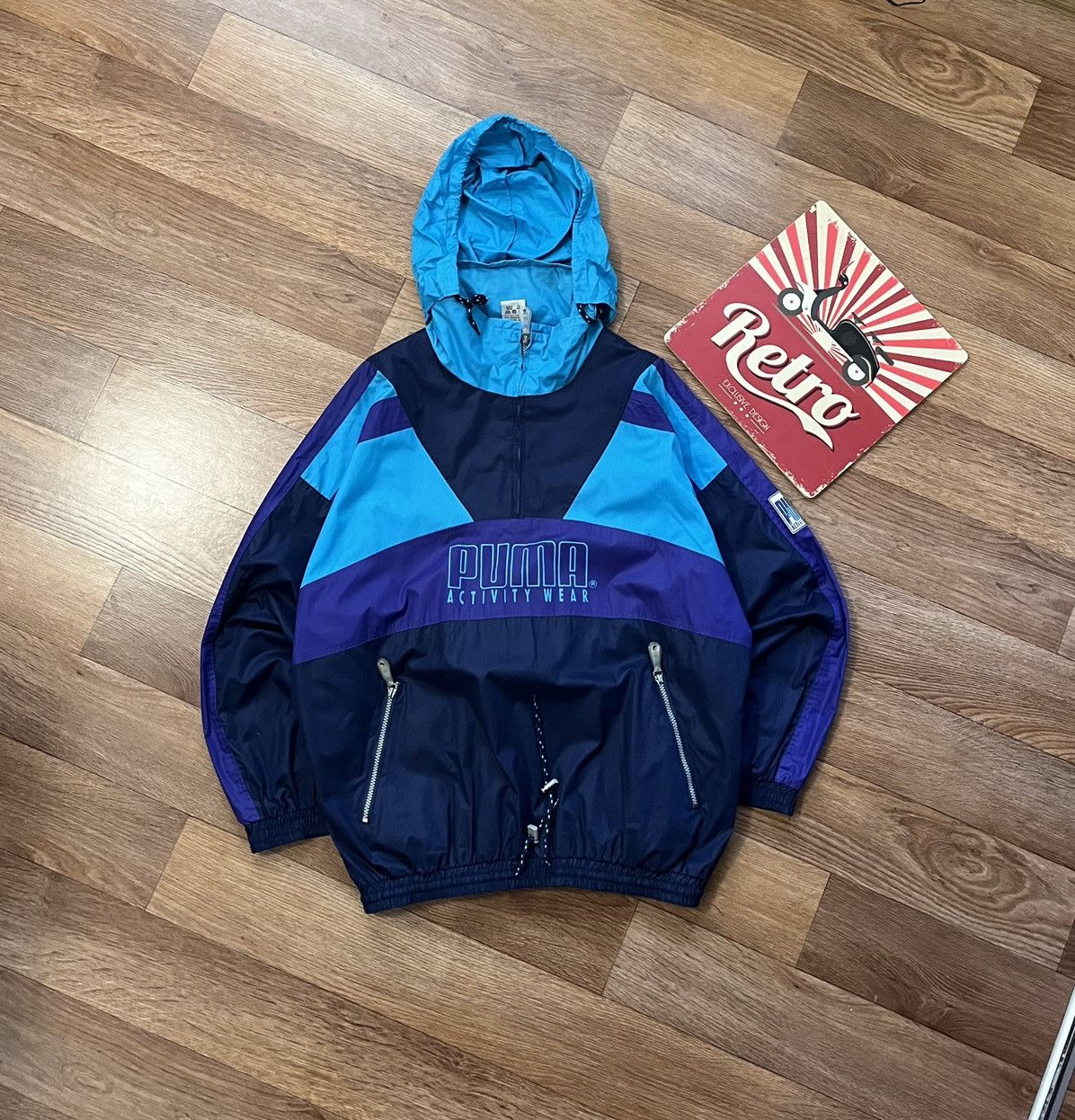 Puma Vintage Puma 90s Activity Wear 1/3 Zip Anorak Jacket Size US L / EU 52-54 / 3 - 1 Thumbnail