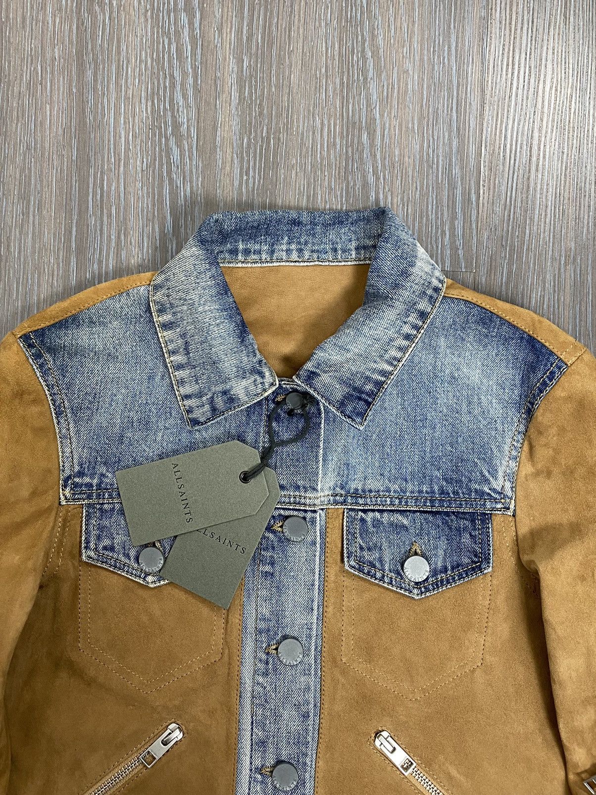 Allsaints NWT Allsaints Full zip Denik Suede Curtis Jacket RRP725$ Size XS / US 0-2 / IT 36-38 - 9 Thumbnail