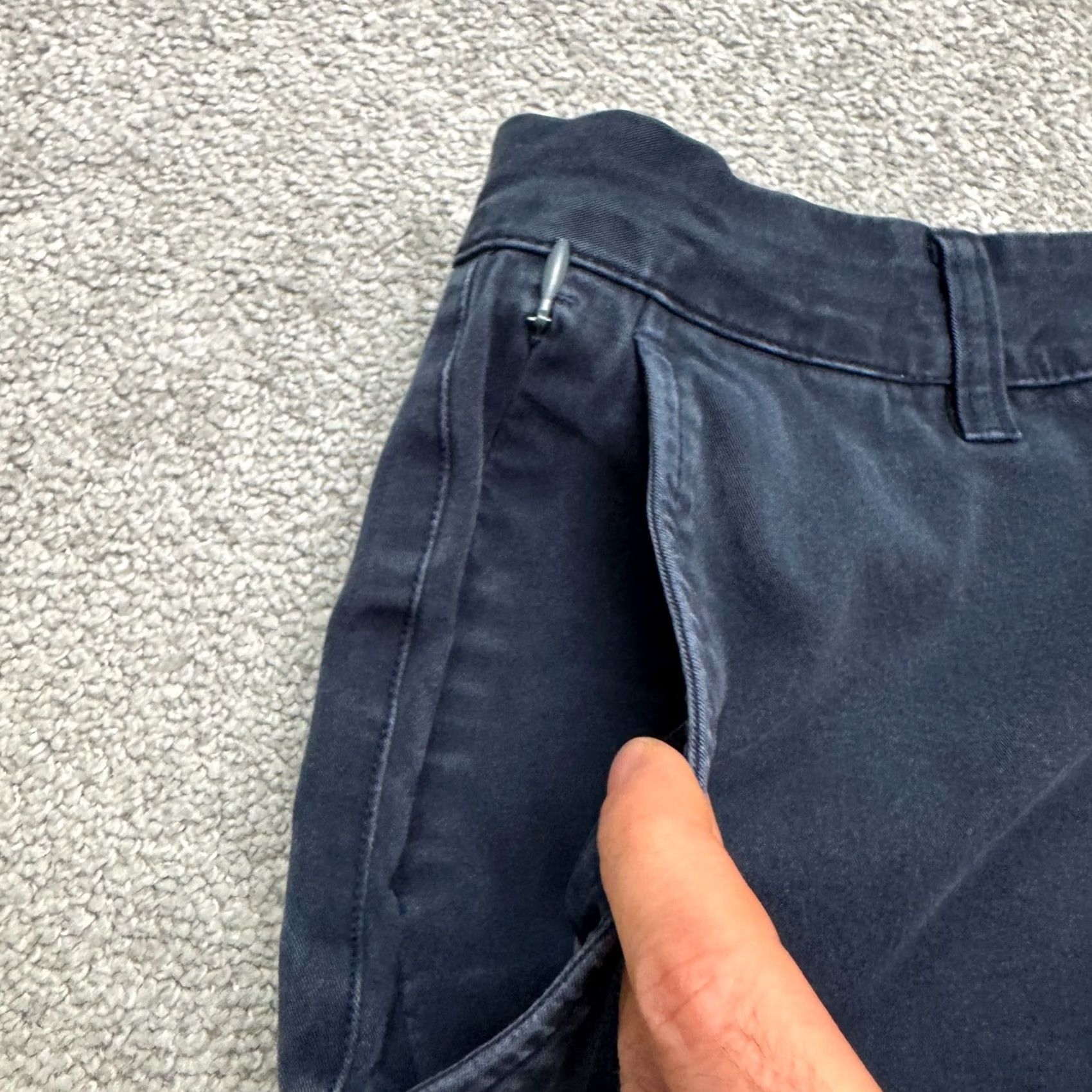 Bonobos Bonobos Slim Fit Straight Leg Chino Pants Mens 36x28 Navy Blue Cotton Flat Front Button Zip Casual Workwear Baggy? Size US 31 - 4 Thumbnail