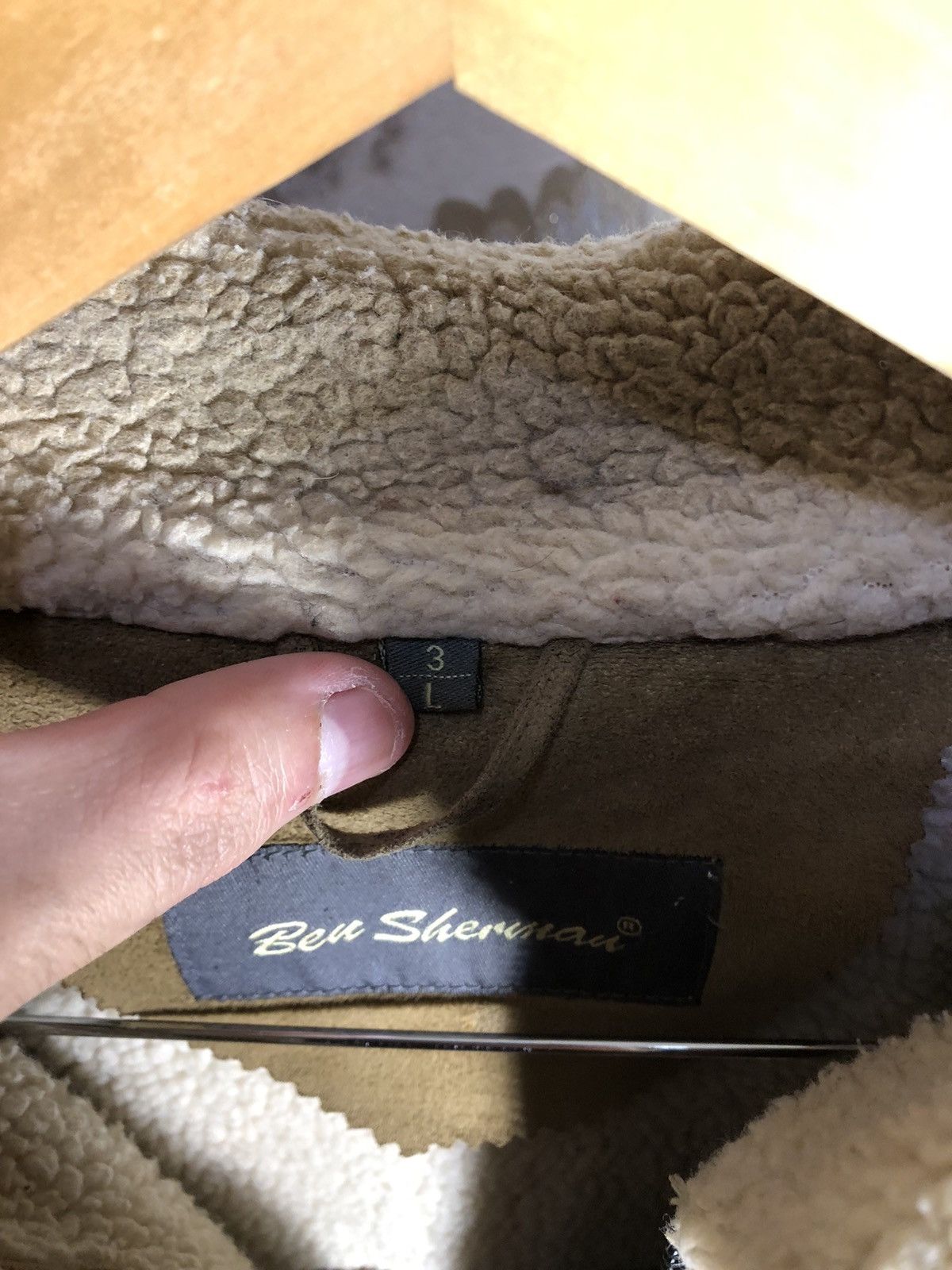 Ben Sherman × Vintage VERY RARE BEN SHERMAN ALASKA COAT LEATHER JACKET MILITARY Size US L / EU 52-54 / 3 - 9 Thumbnail