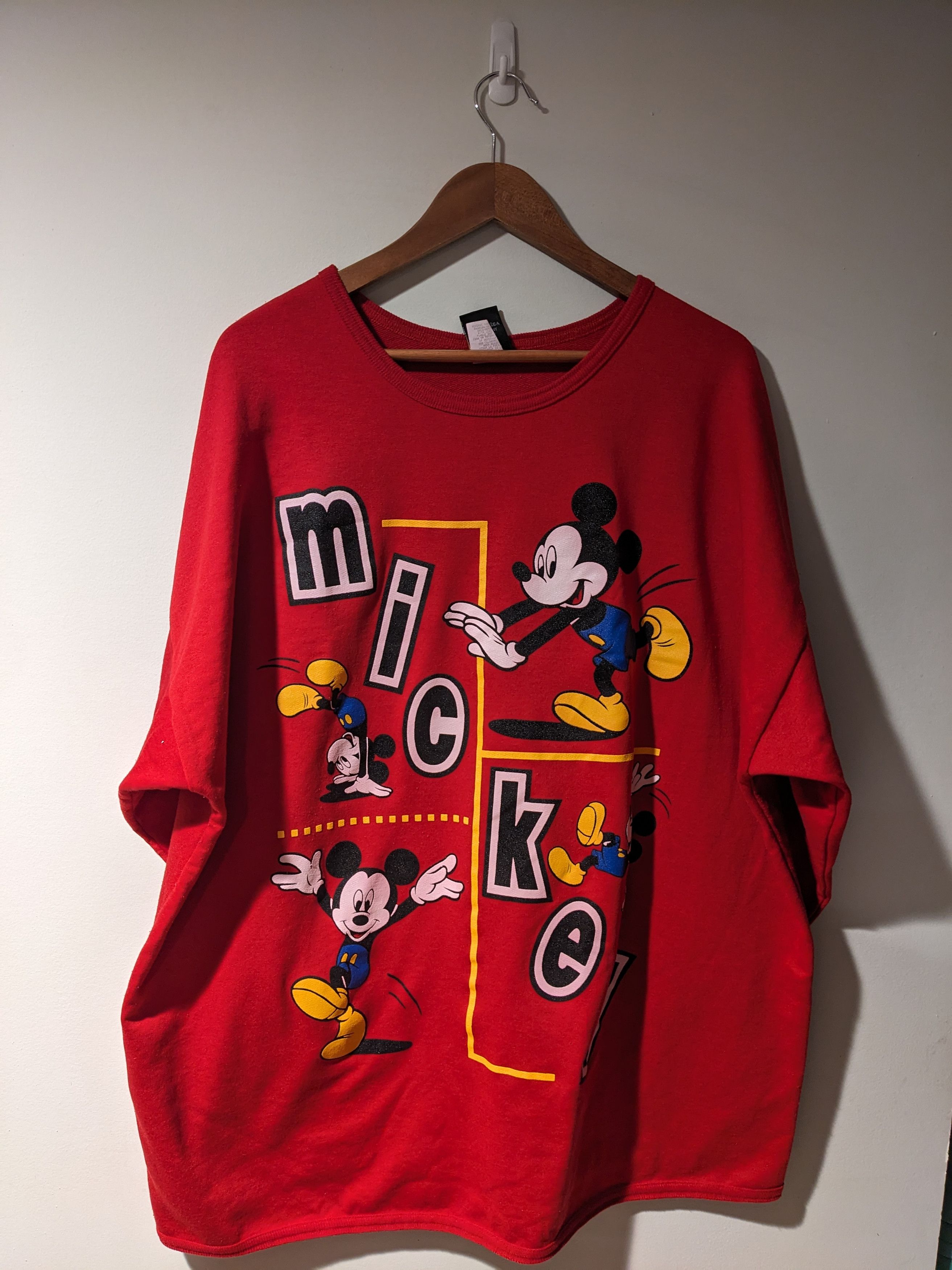 Disney × Mickey Mouse × Vintage Vintage 90s Mickey Mouse Disney Lightweight Sweatshirt Size XXL / US 16-18 / IT 52-54 - 1 Thumbnail