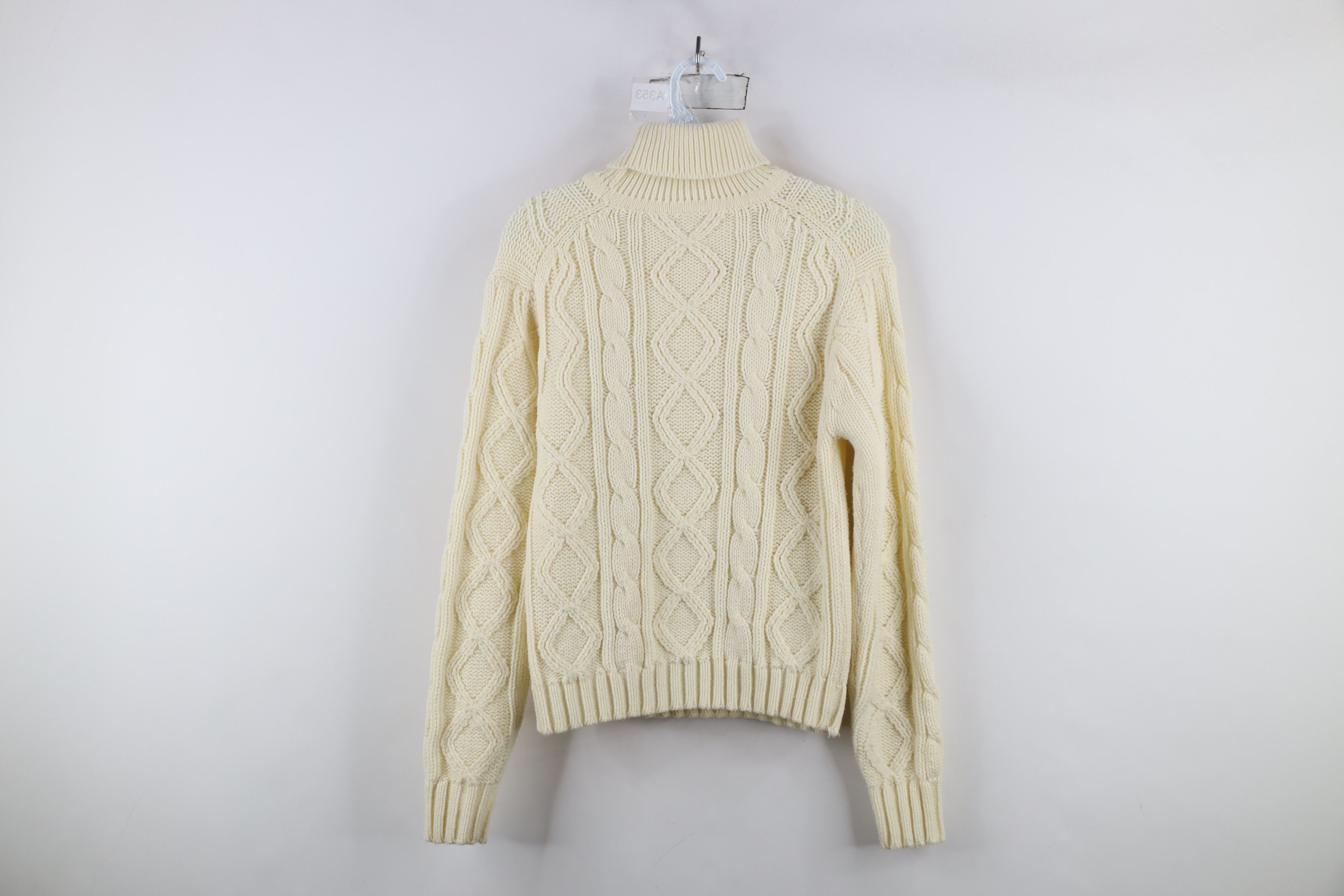 Vintage Vintage 70s Streetwear Knit Fisherman Turtleneck Sweater Size S / US 4 / IT 40 - 7 Thumbnail