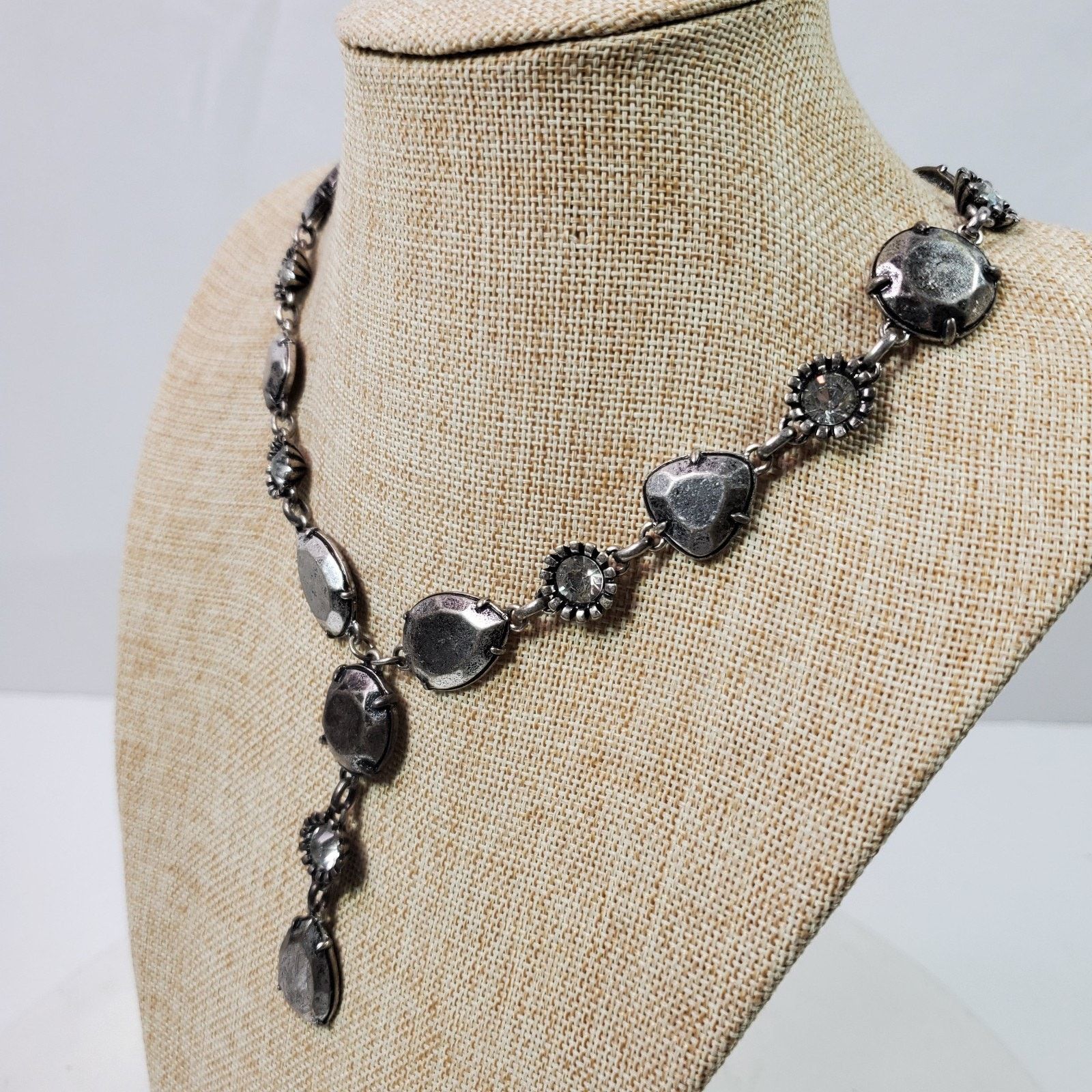 The Unbranded Brand Spring Street BOHO Necklace 19" Silver Tone Metal Distressed Size ONE SIZE - 3 Thumbnail
