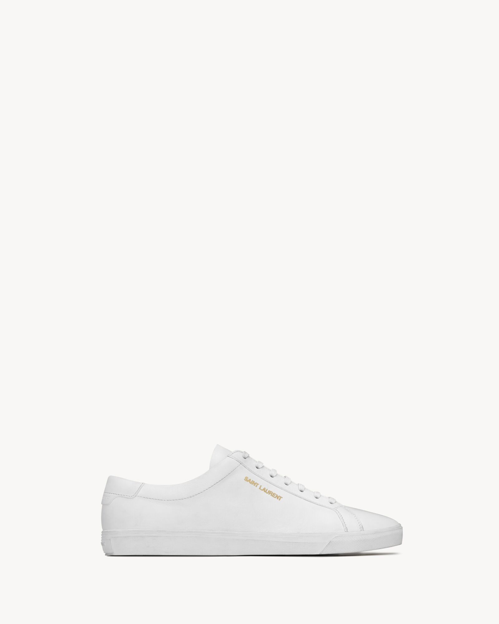 Saint Laurent Paris oc11z1125 Andy Sneakers in Leather in White Size US 11.5 / IT 41.5 - 1 Thumbnail
