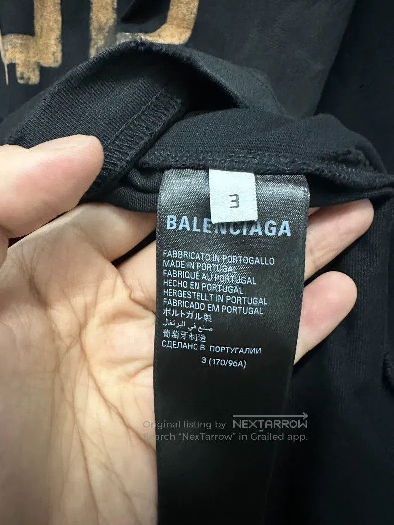 Balenciaga Balenciaga Short Sleeve Bitcoin Double B Washed Distressed Size US L / EU 52-54 / 3 - 6 Thumbnail